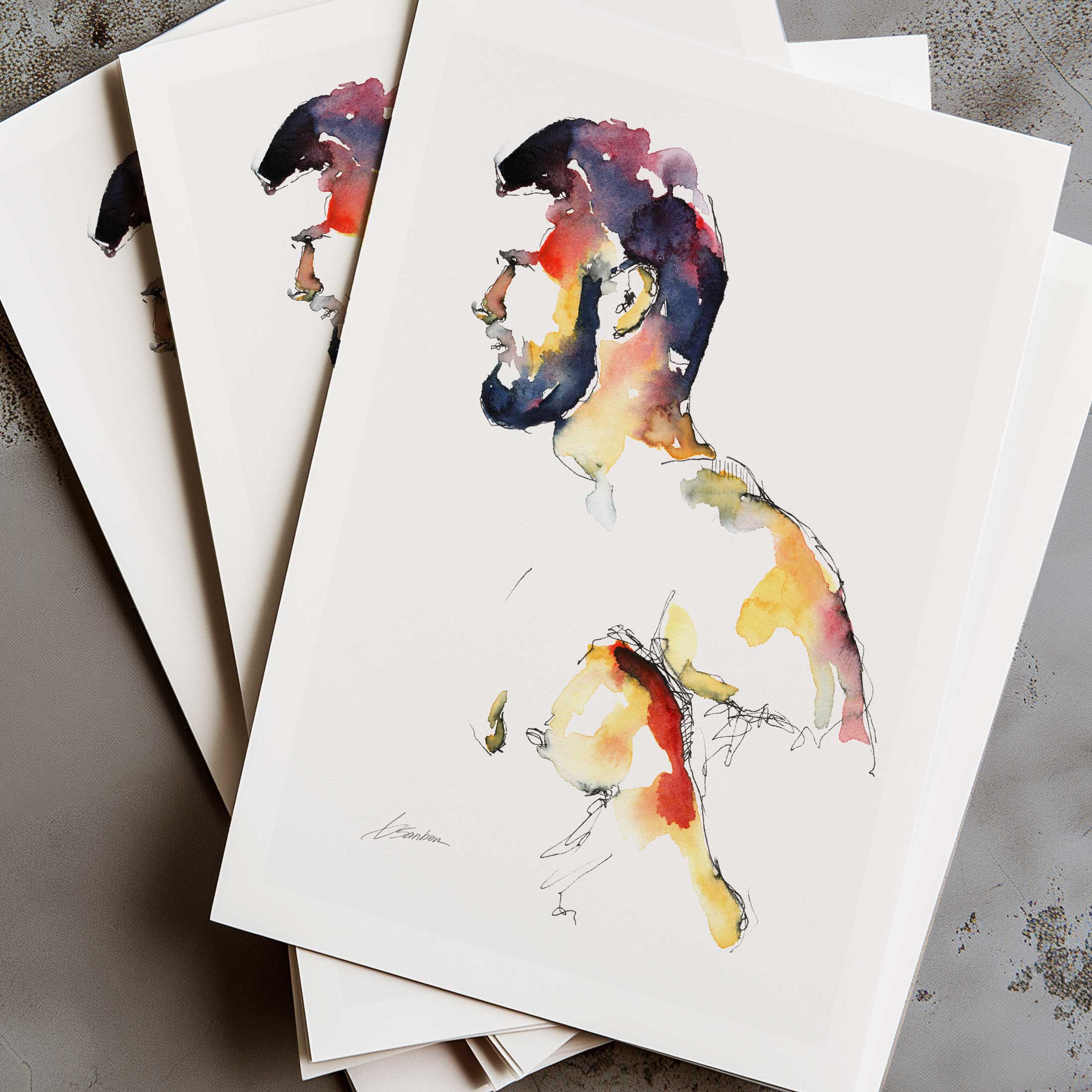 The Shape of Him in Motion – Art Print Artist Brenden Sanborn