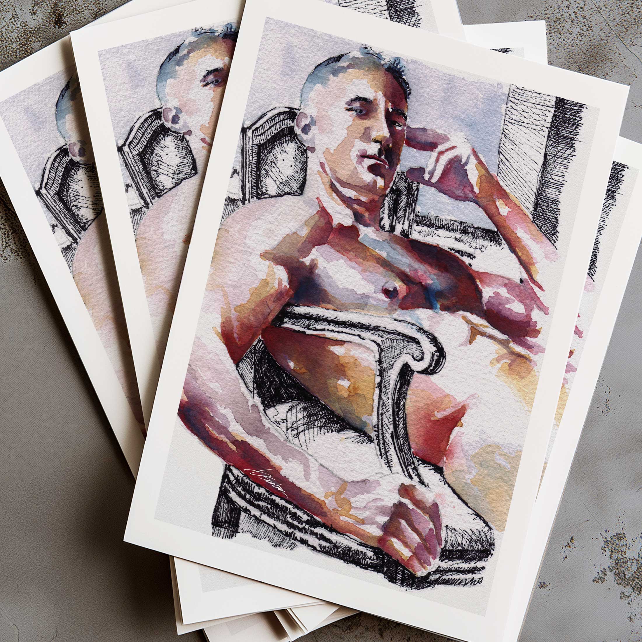 The Ease of His Gaze – Art Print Artist Brenden Sanborn