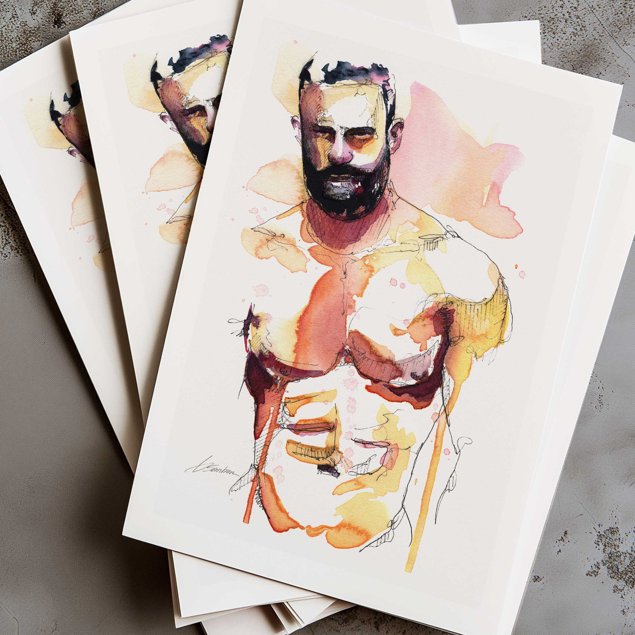 Sunlit Chest and Stare – Art Print Artist Brenden Sanborn