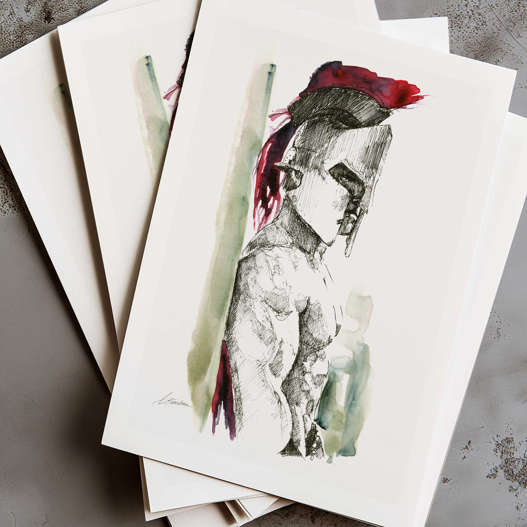 The Warrior’s Quiet Strength – Art Print Artist Brenden Sanborn