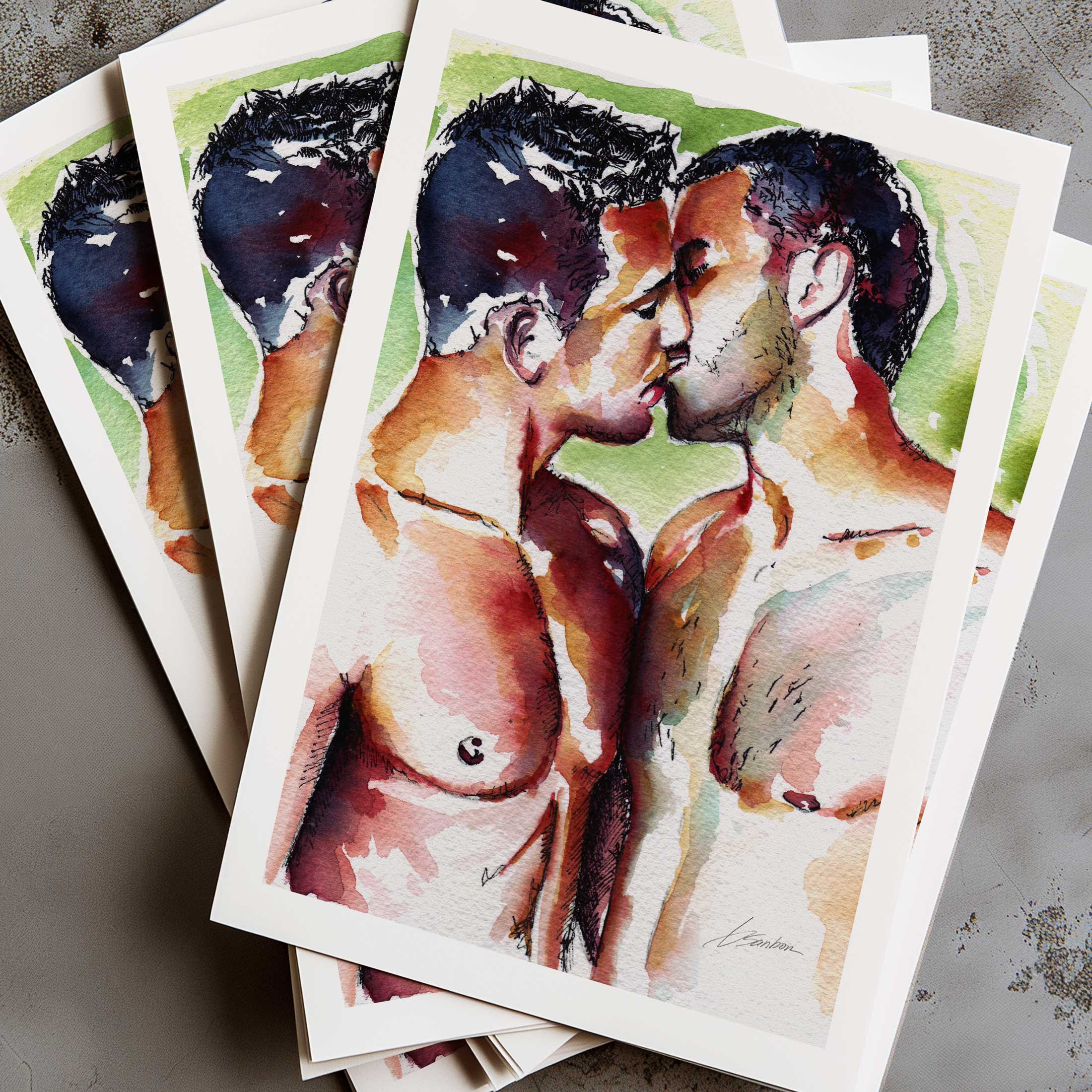Lips Almost Touched – Art Print Artist Brenden Sanborn