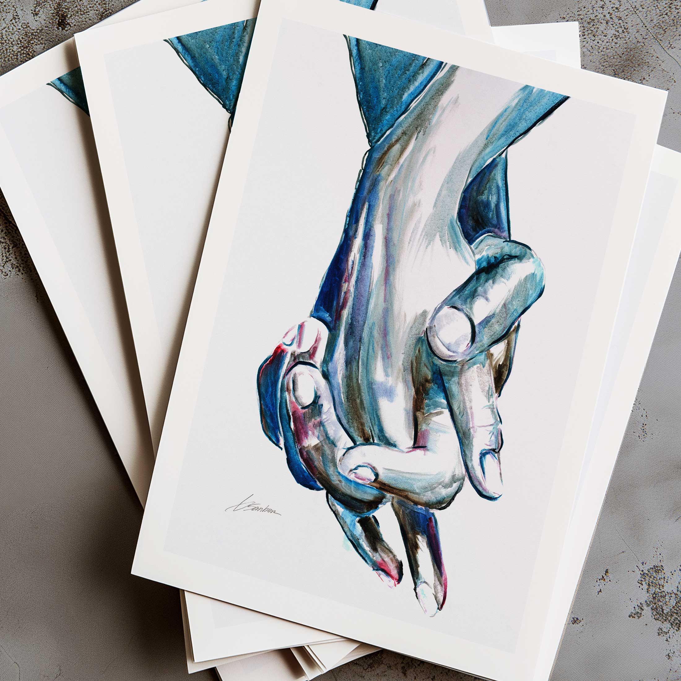 Fingers Entwined in a Silent Promise – Art Print Artist Brenden Sanborn