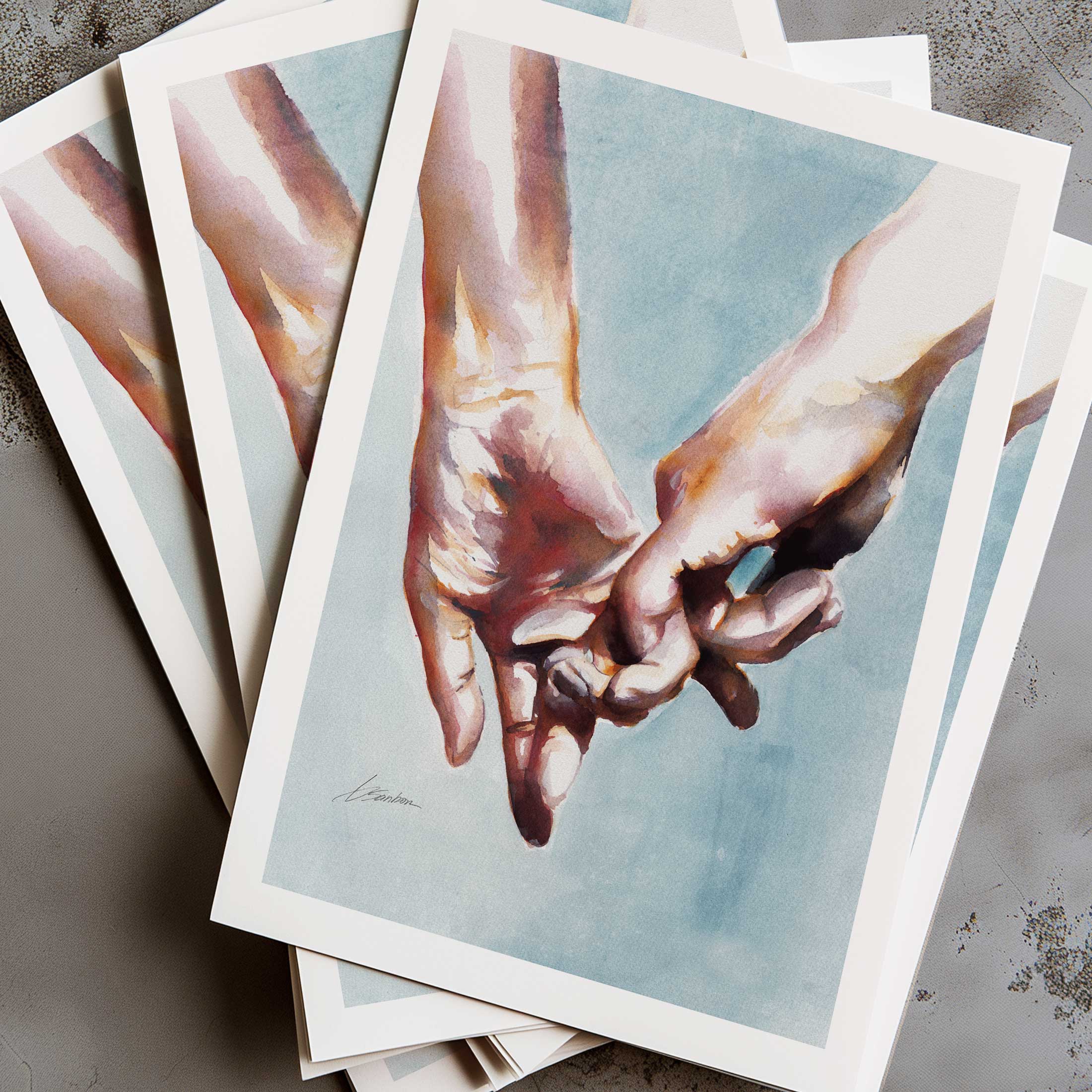 A Gentle Hold of Love – Art Print Artist Brenden Sanborn
