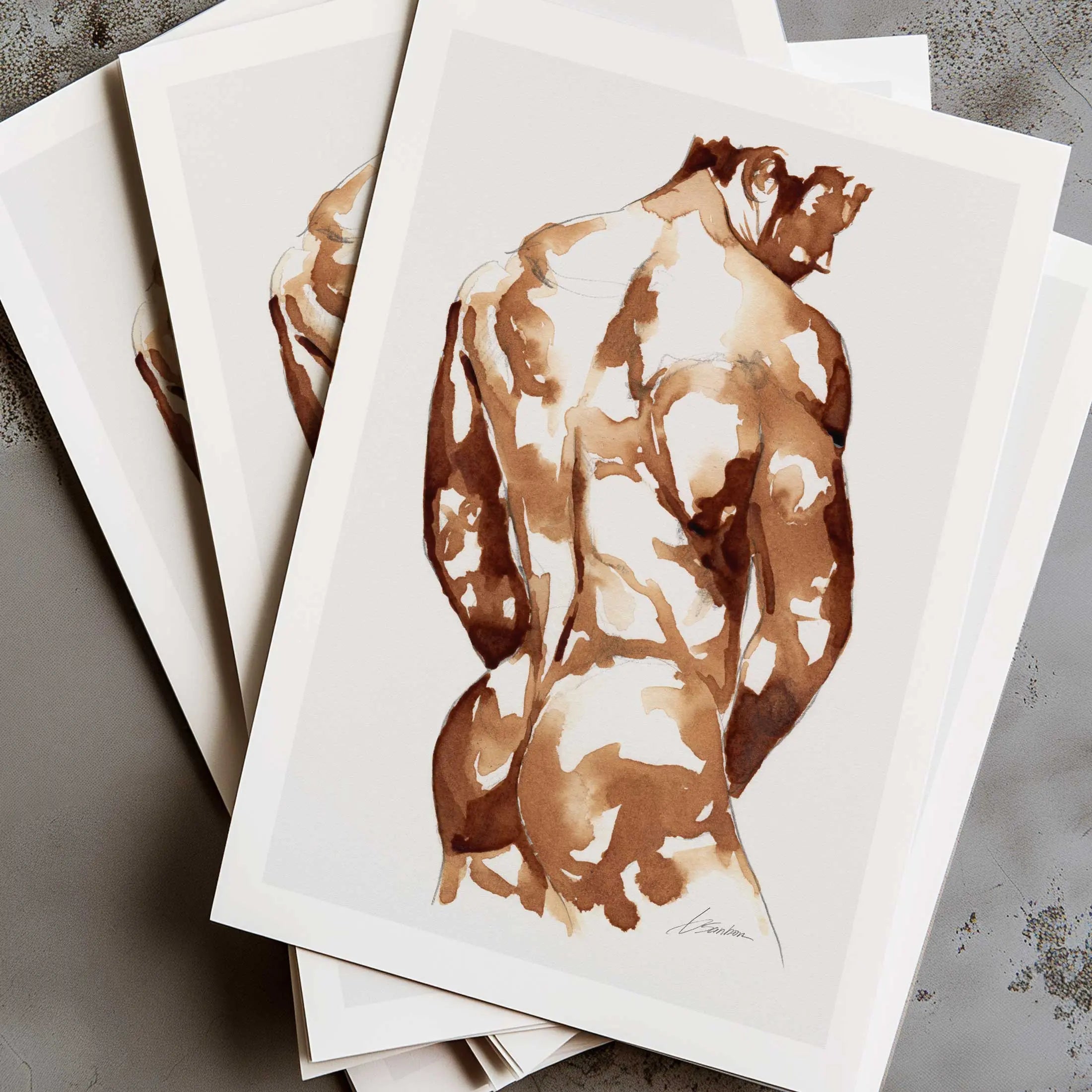 Coffee Nude Booty - Art Print Artist Brenden Sanborn