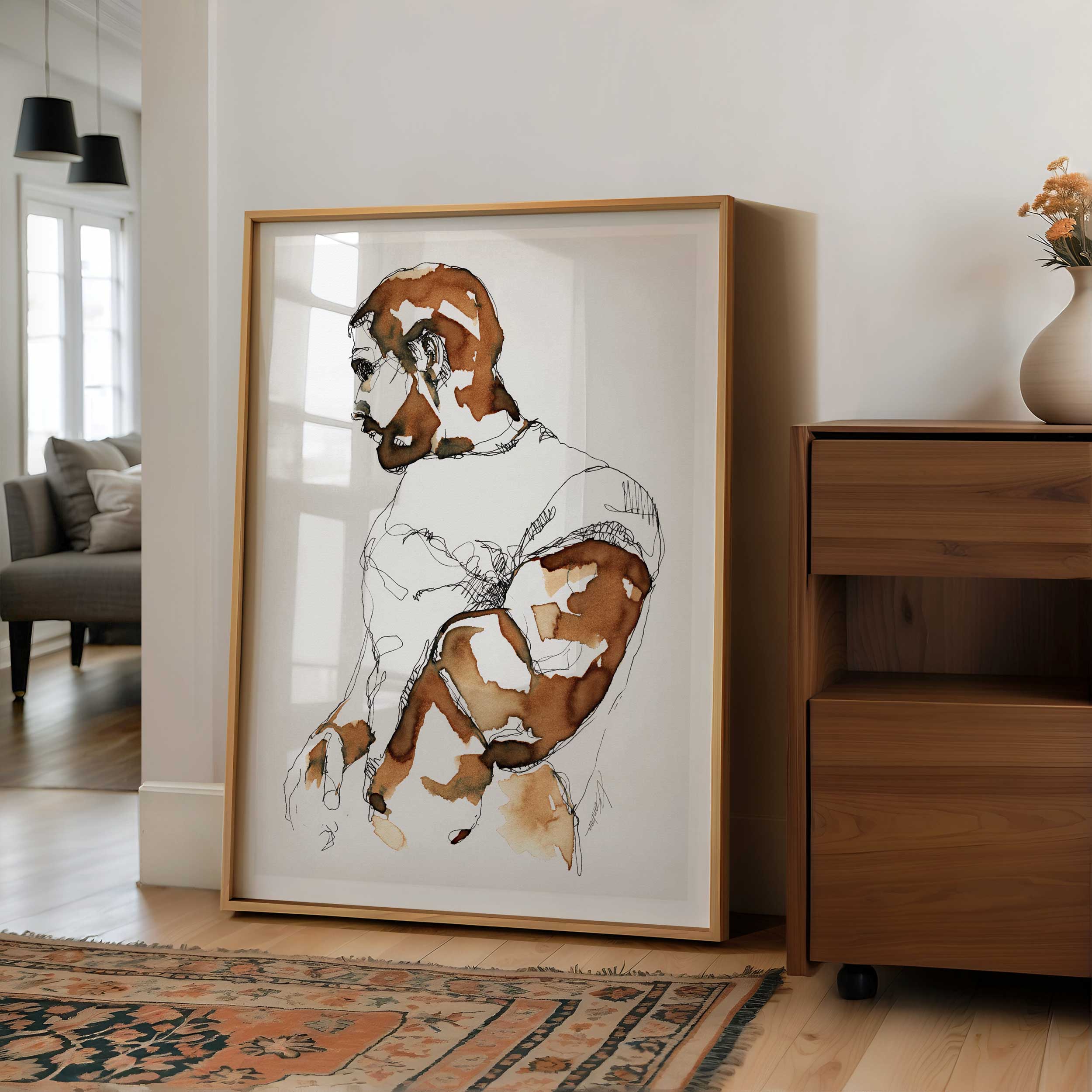 Unveiling Strength in Coffee and Ink – Art Print Artist Brenden Sanborn