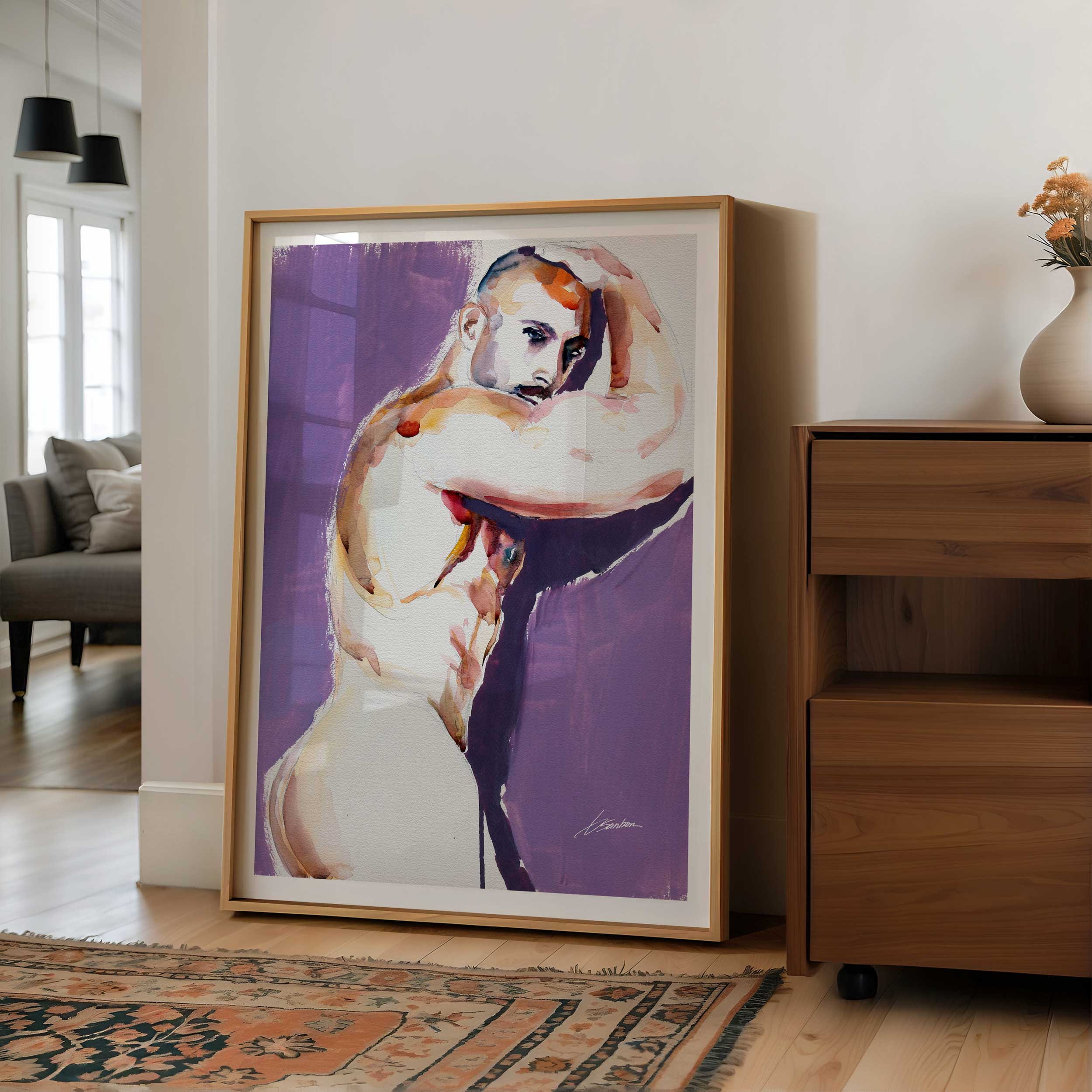 Violet Gaze and the Curve of a Booty – Art Print Artist Brenden Sanborn