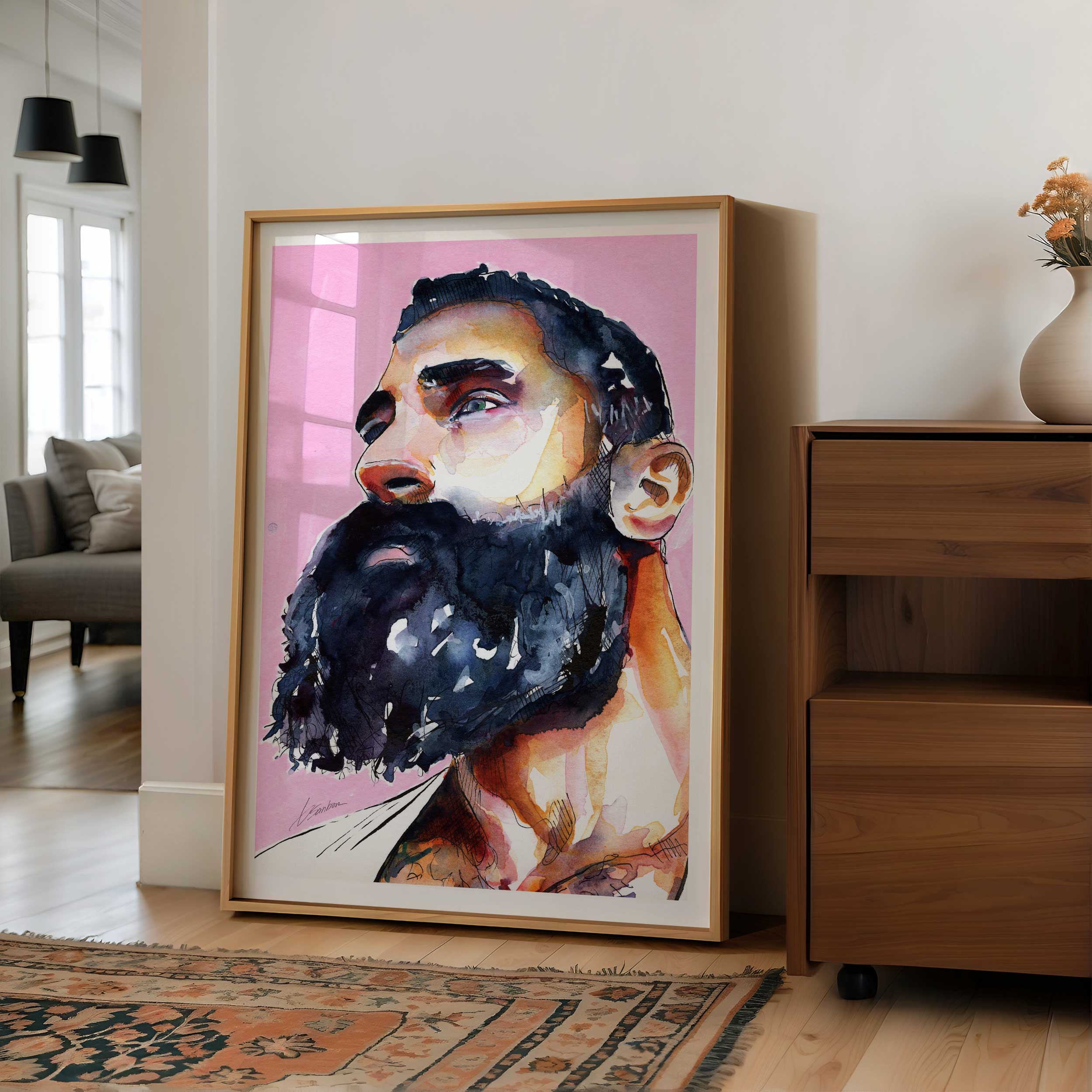 The Gaze Beneath the Beard – Art Print Artist Brenden Sanborn