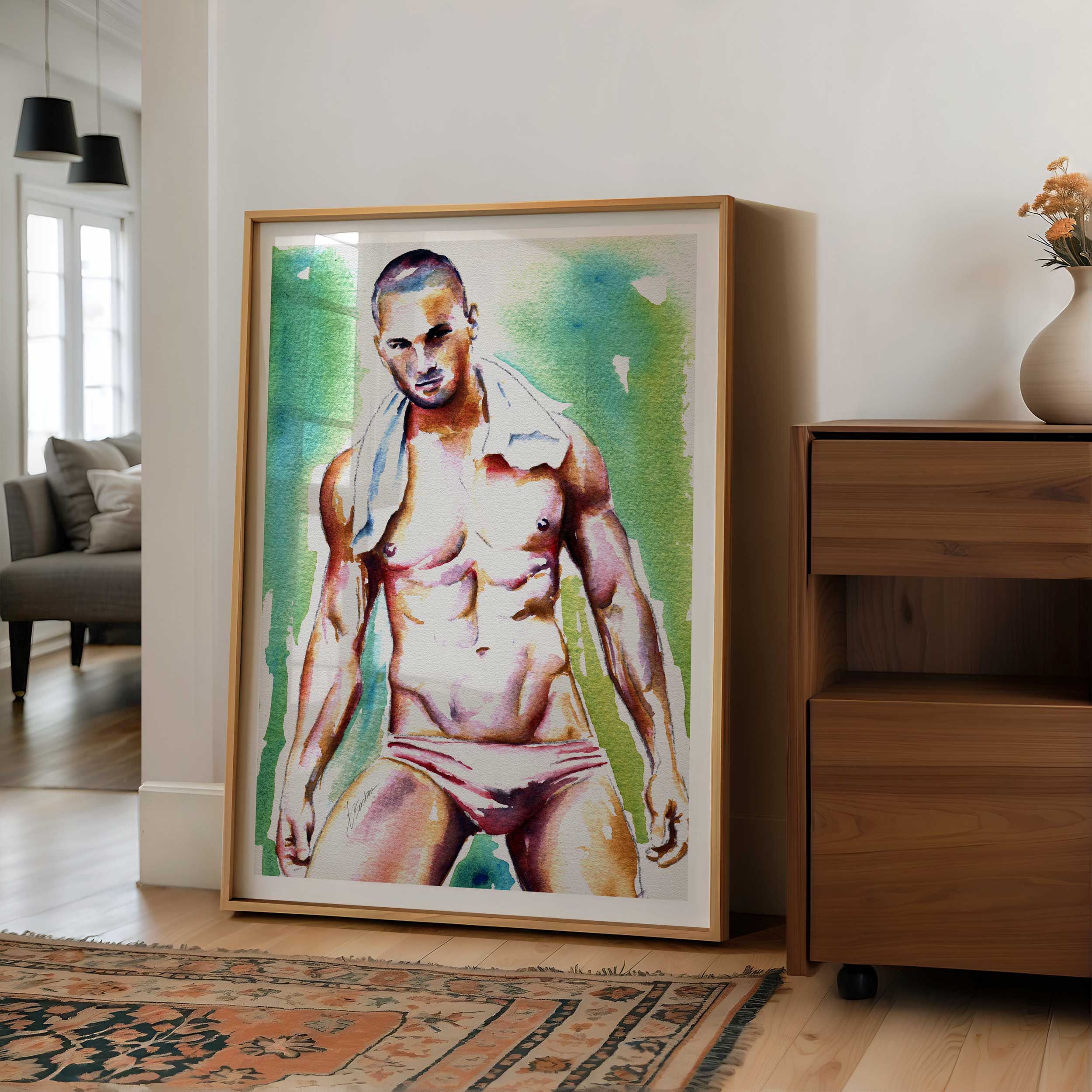 Heat After the Swim – Art Print Artist Brenden Sanborn