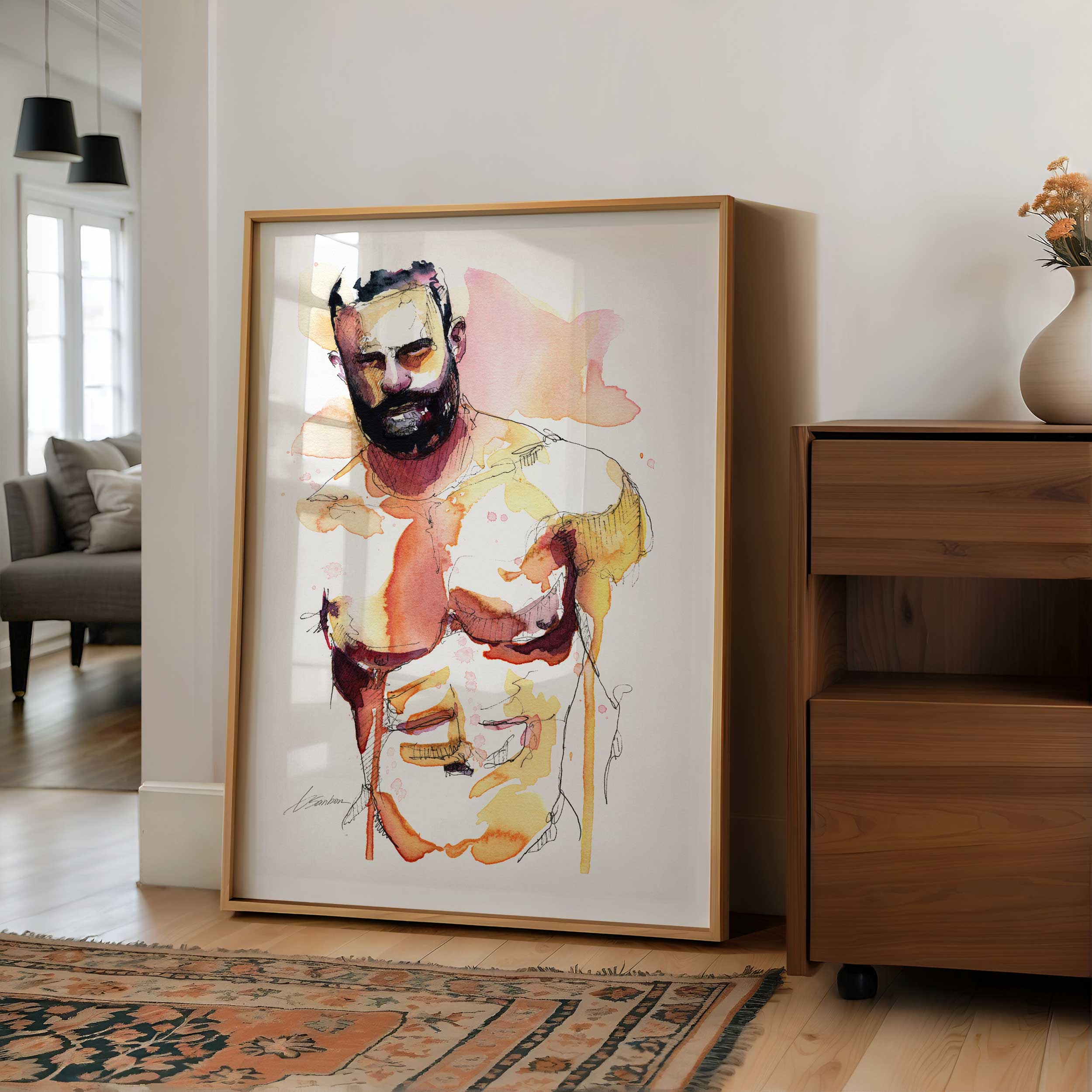 Sunlit Chest and Stare – Art Print Artist Brenden Sanborn