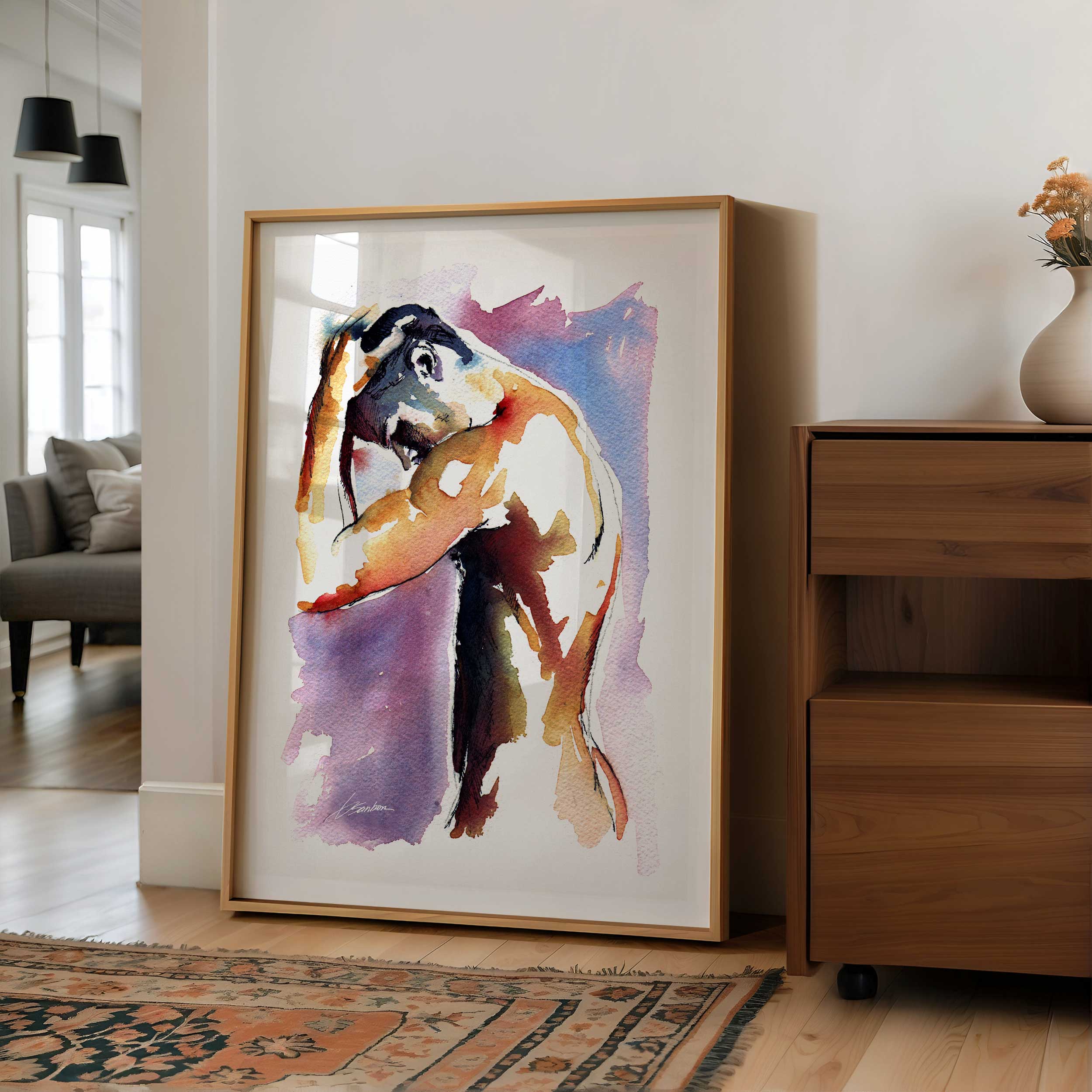 Dusky Hues on Bare Shoulders and Booty – Art Print Artist Brenden Sanborn