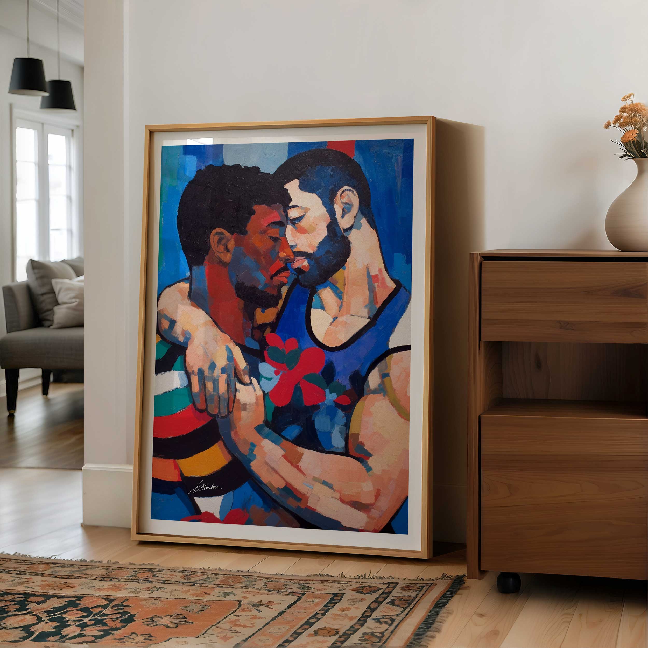 In Your Arms Two Men in Love – Art Print Artist Brenden Sanborn