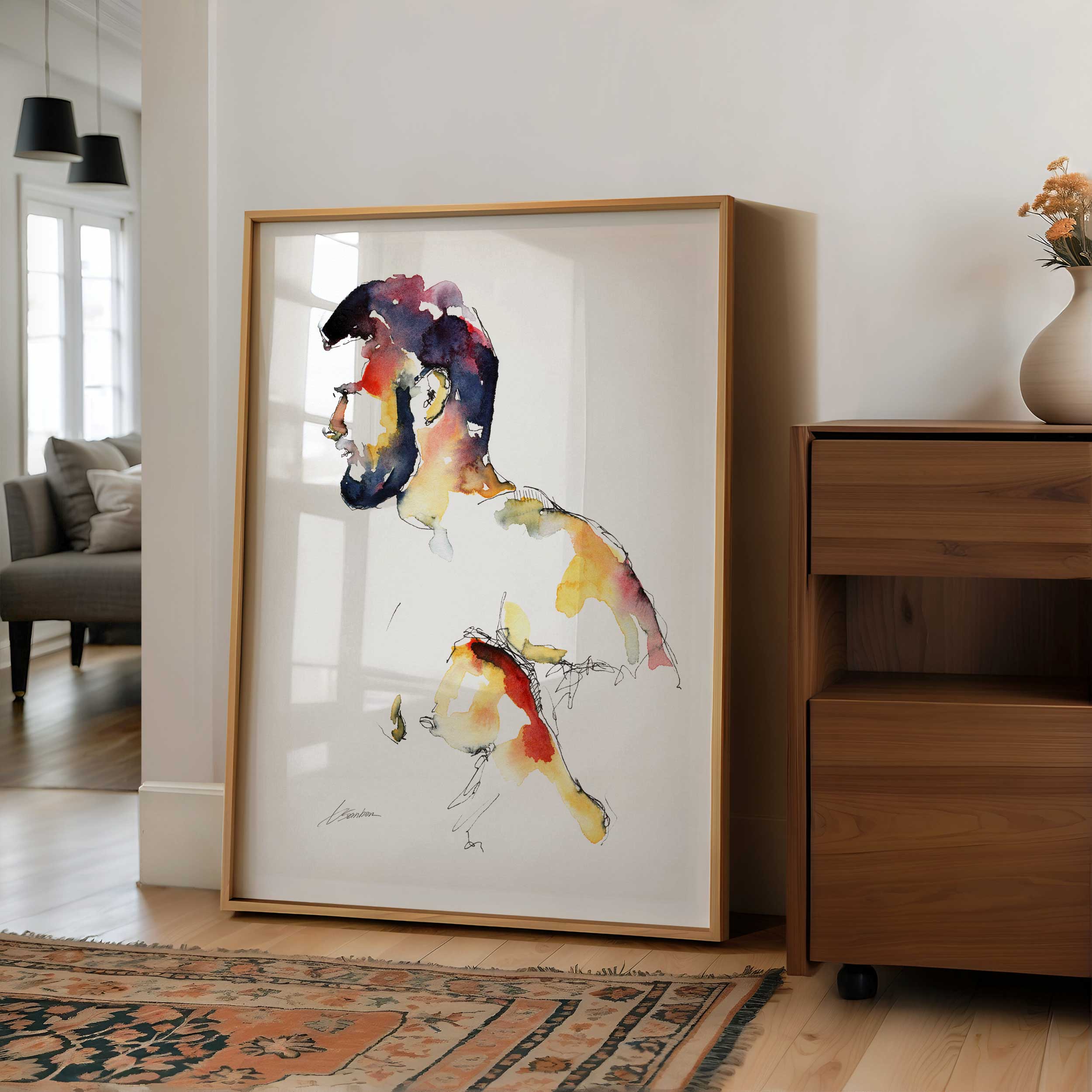 The Shape of Him in Motion – Art Print Artist Brenden Sanborn