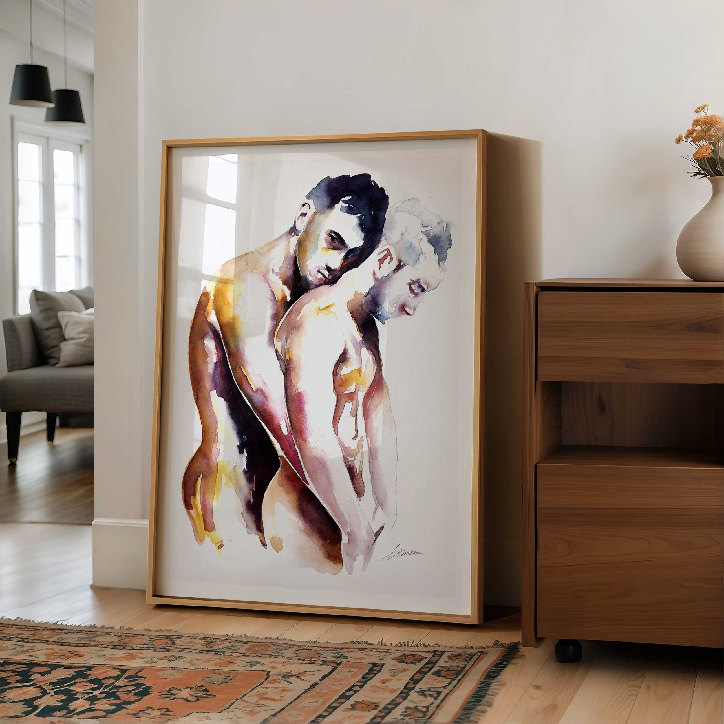 Wrapped in Warmth and Desire – Art Print Artist Brenden Sanborn