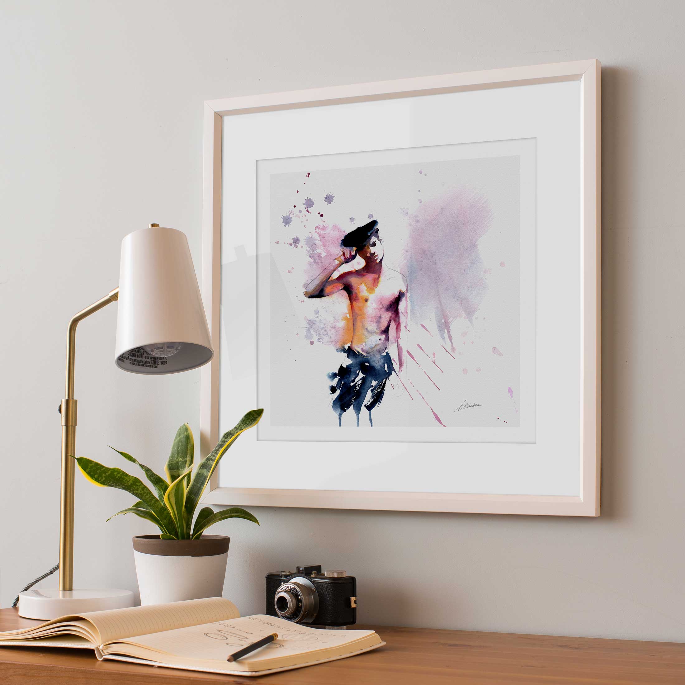 Flirt in a Beret – Art Print Artist Brenden Sanborn