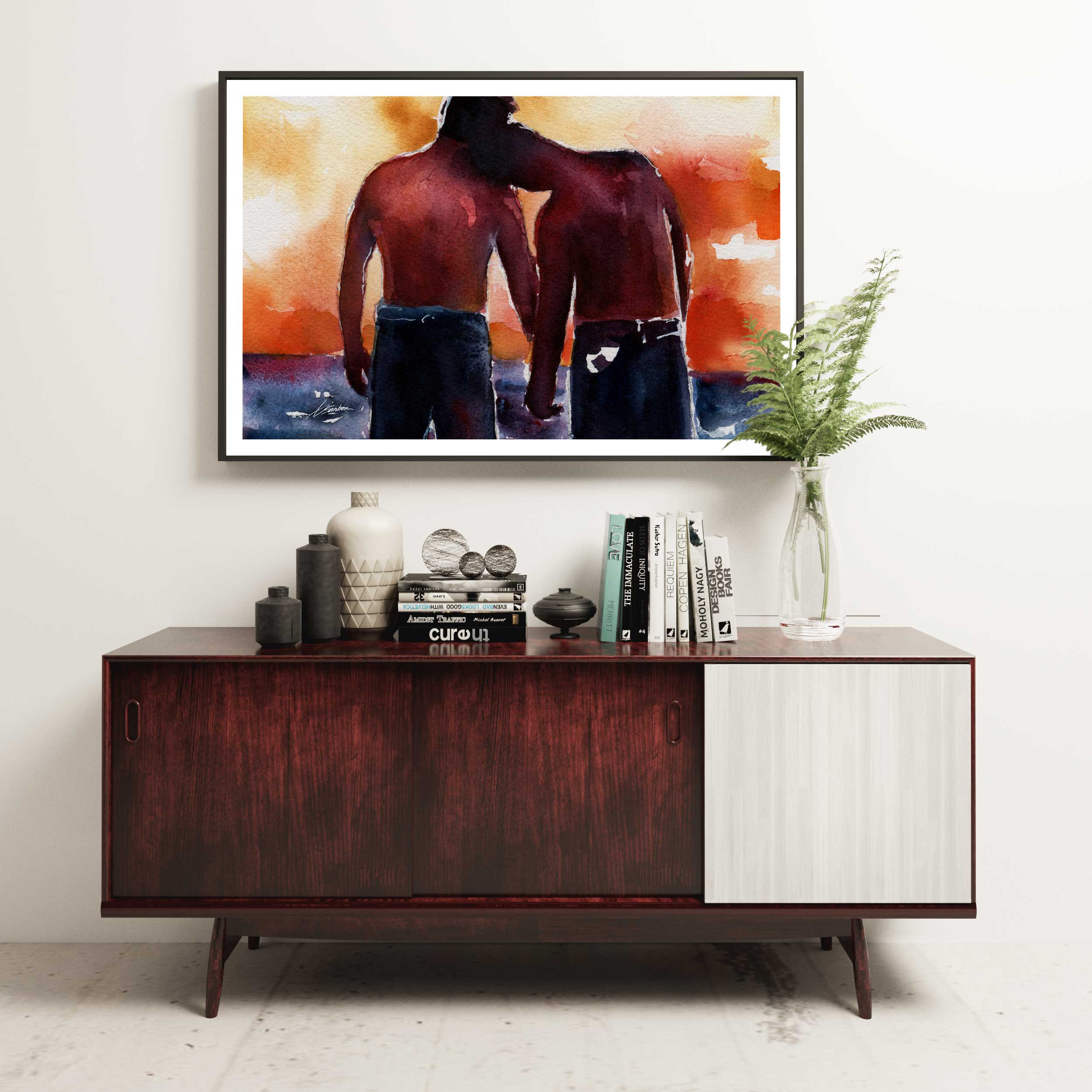 Leaning into Love Under Open Skies – Art Print Artist Brenden Sanborn