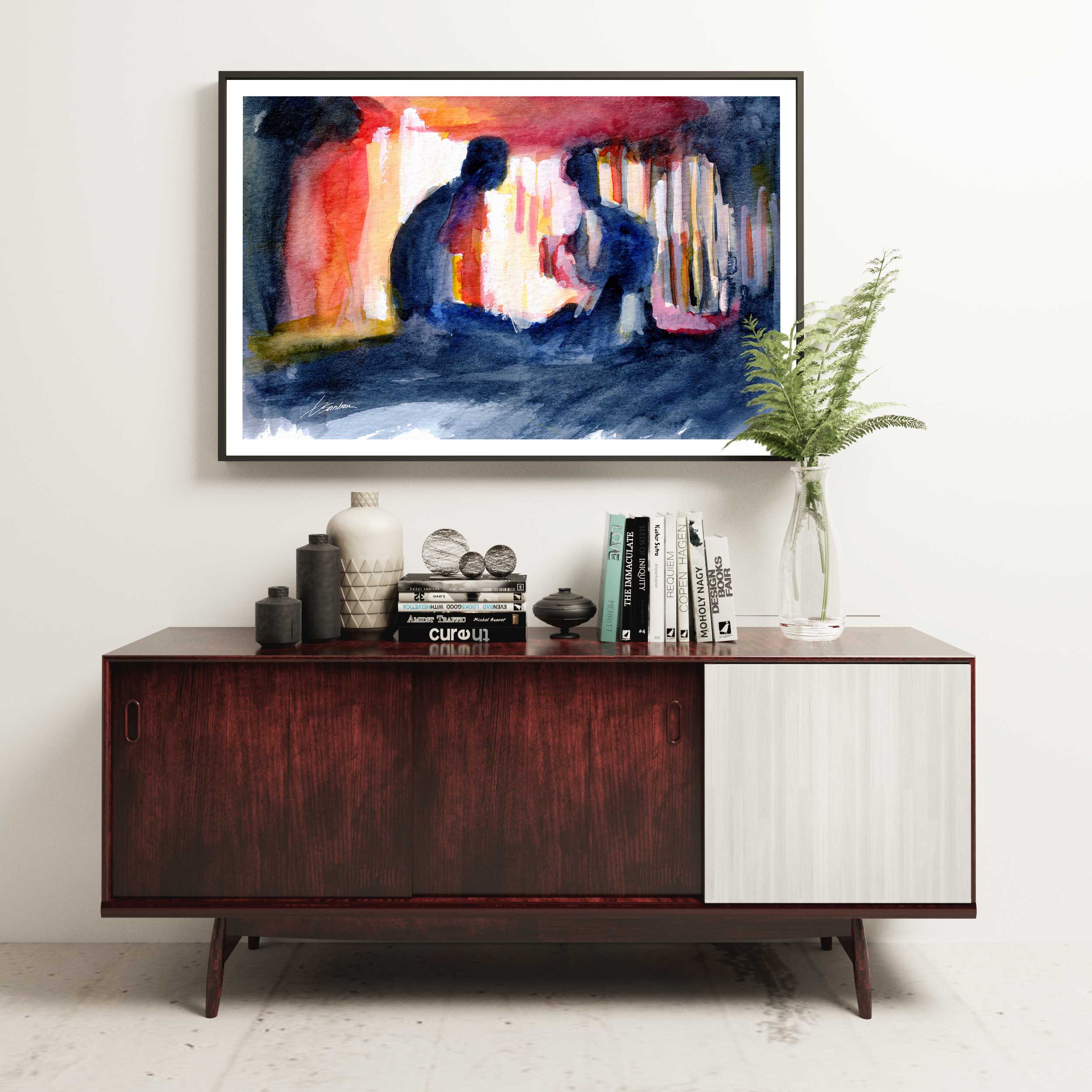 Shadows in the Glow of Midnight Conversations - Art Print Artist Brenden Sanborn