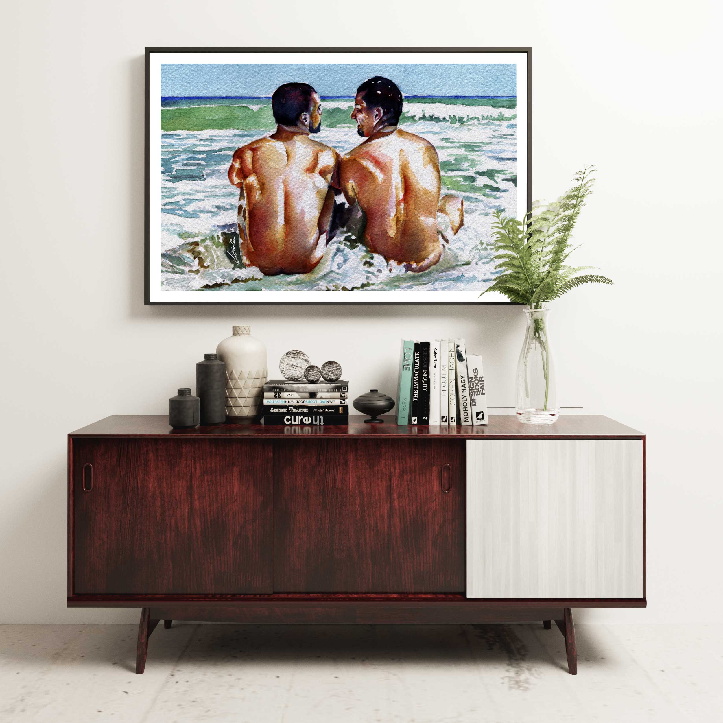 One Last Summer Swim - Art Print Artist Brenden Sanborn