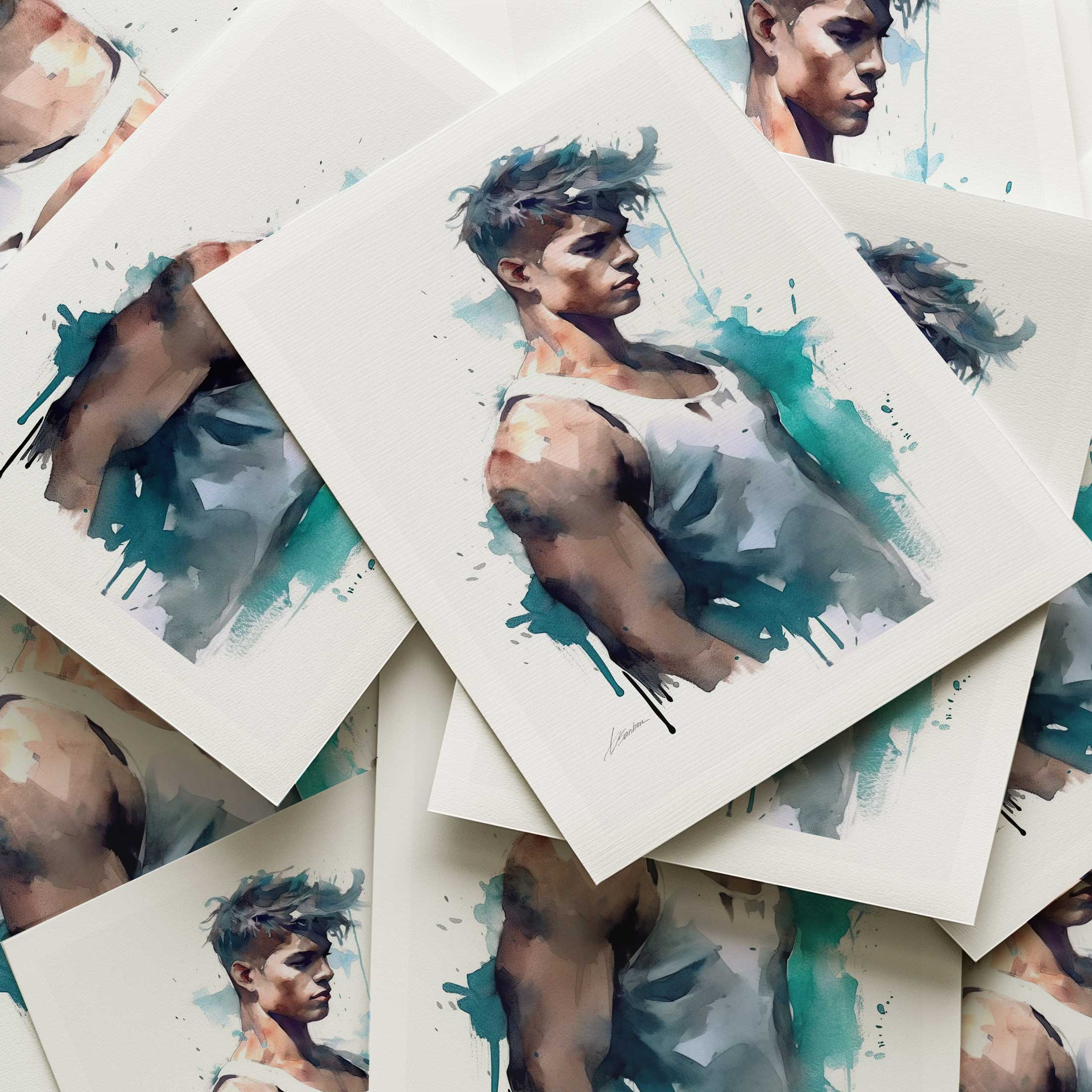 Drifting Thoughts in Blue – Art Print Artist Brenden Sanborn