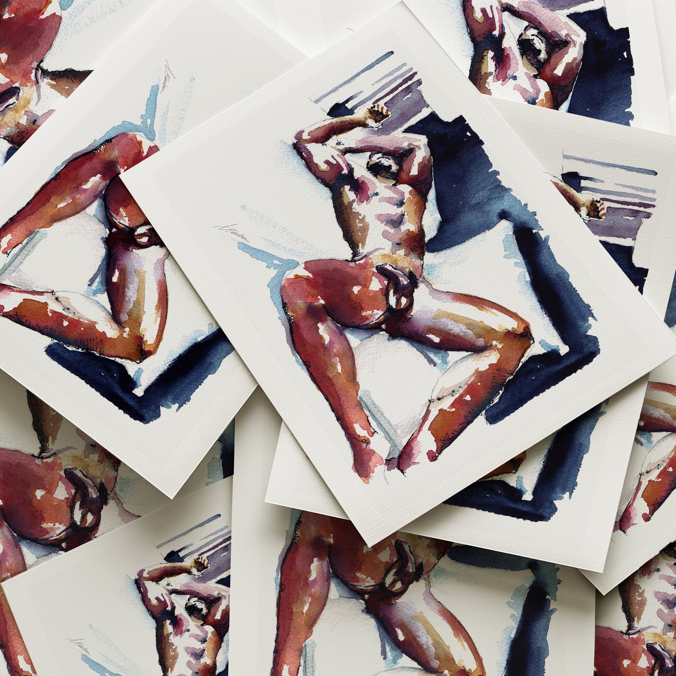 Sleeping Male Nude in Morning Light - Art Print Artist Brenden Sanborn