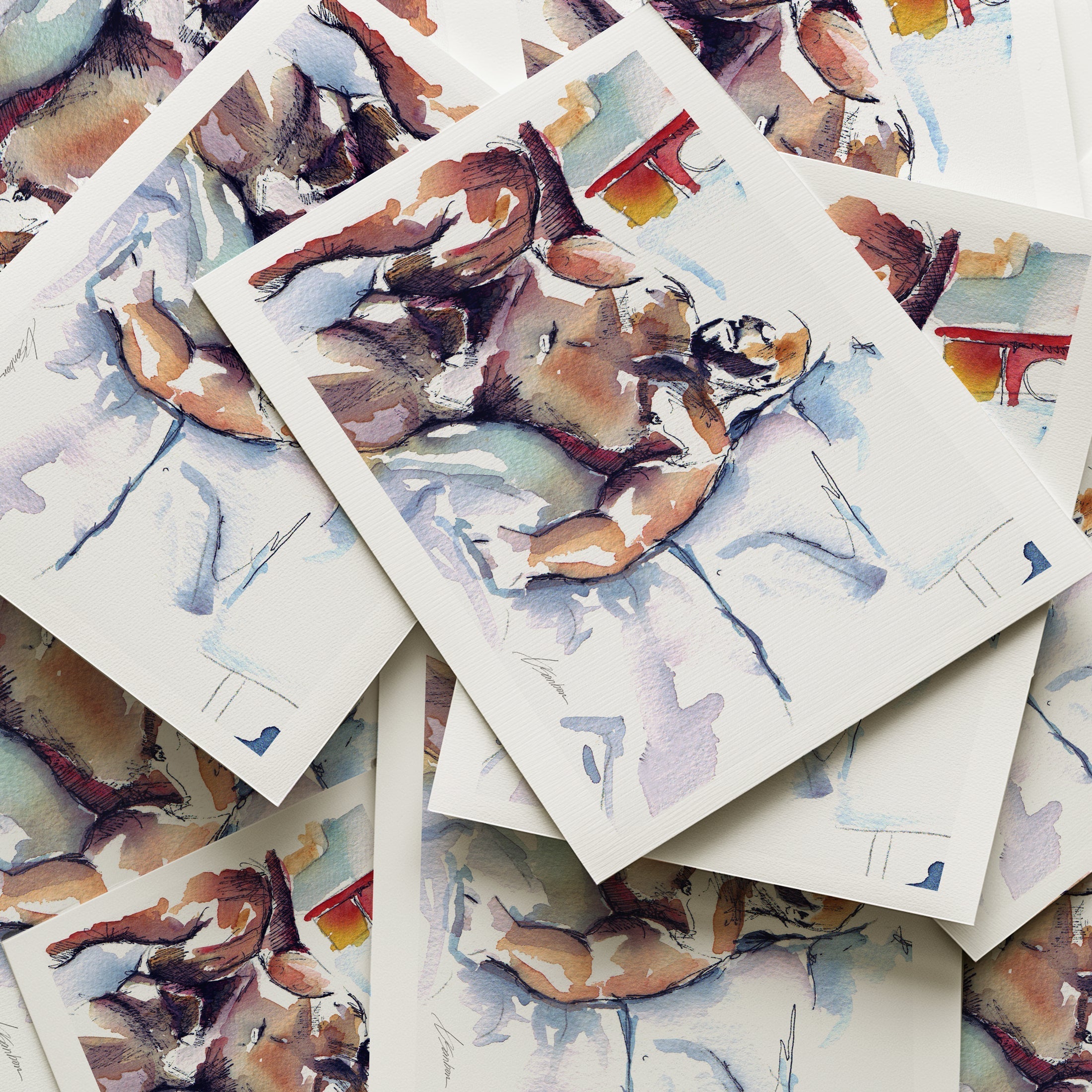 Bear Figure Reclining in Quiet Reverie - Art Print Artist Brenden Sanborn