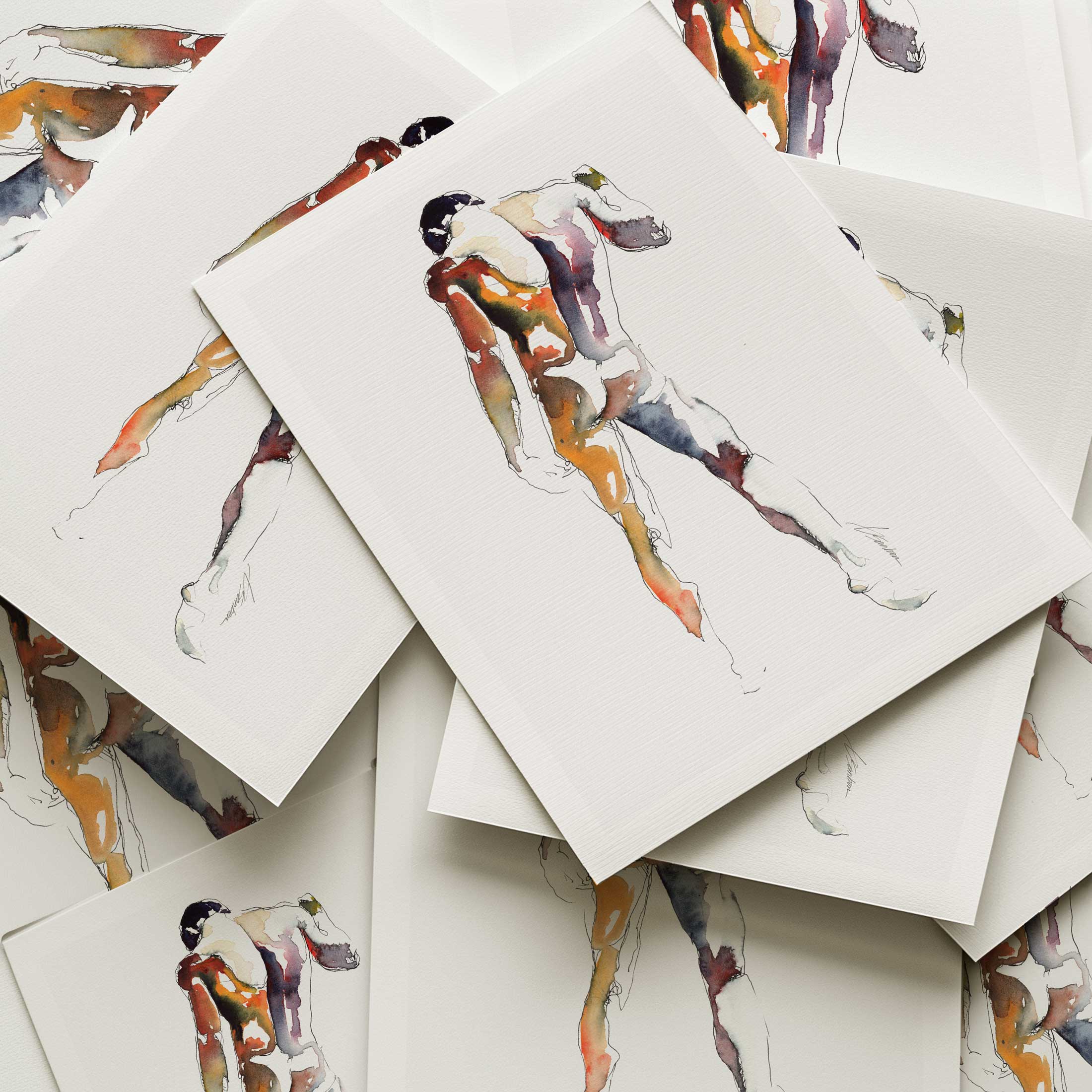 Back Arched with Sensual Booty in Motion - Art Print Artist Brenden Sanborn