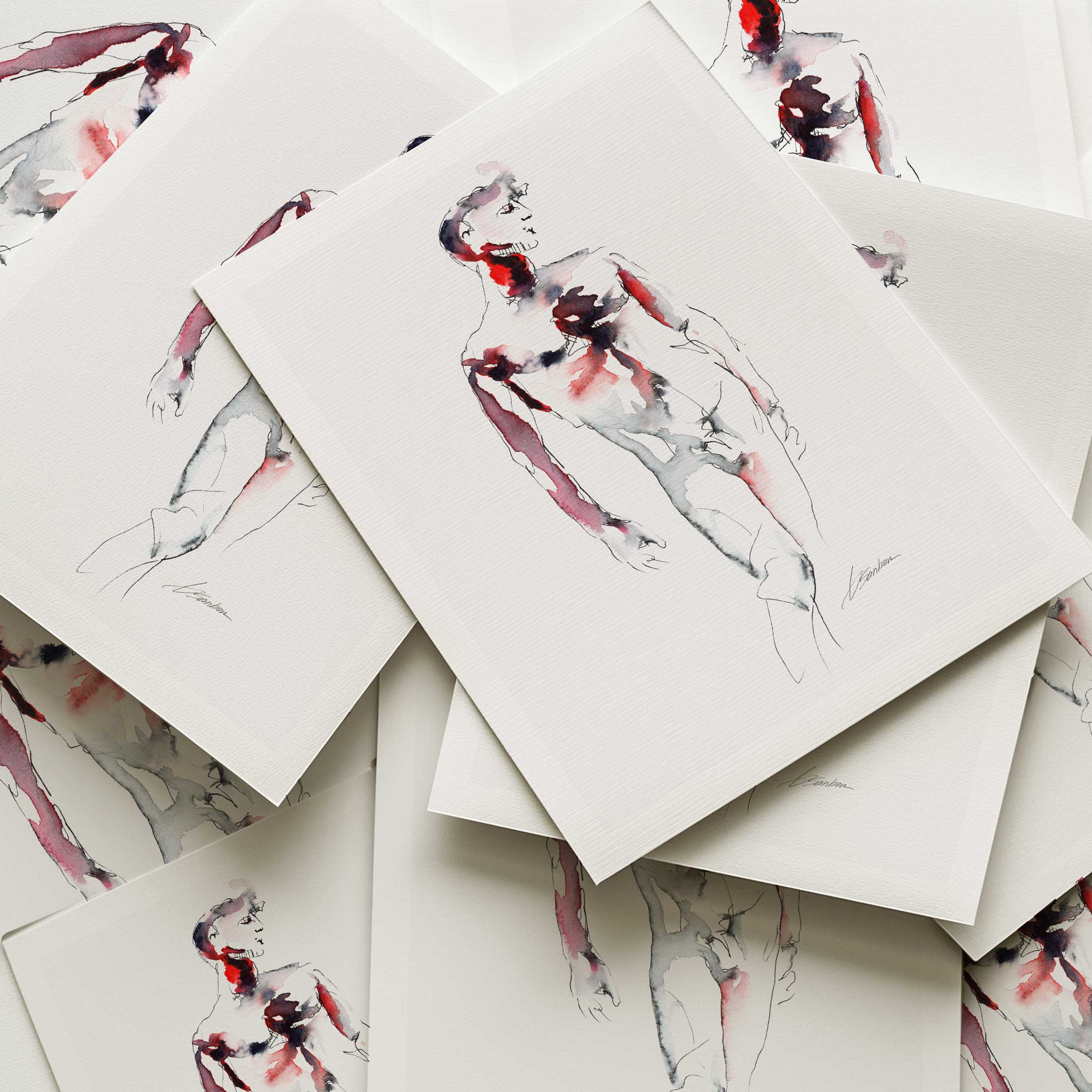 Male Figure in Effortless Motion - Art Print Artist Brenden Sanborn