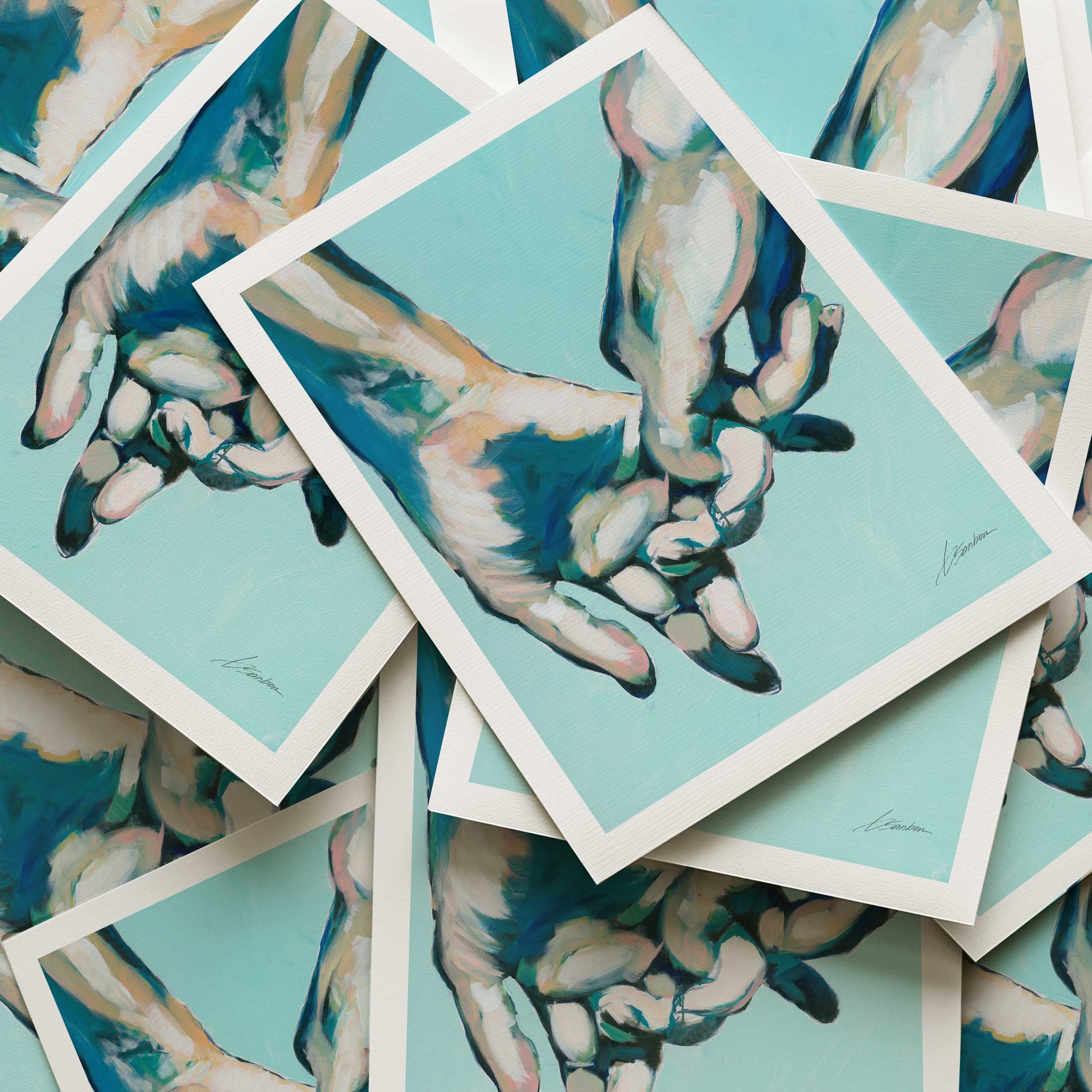 Forever Love - Men Holding Hands - Art Print Artist Brenden Sanborn