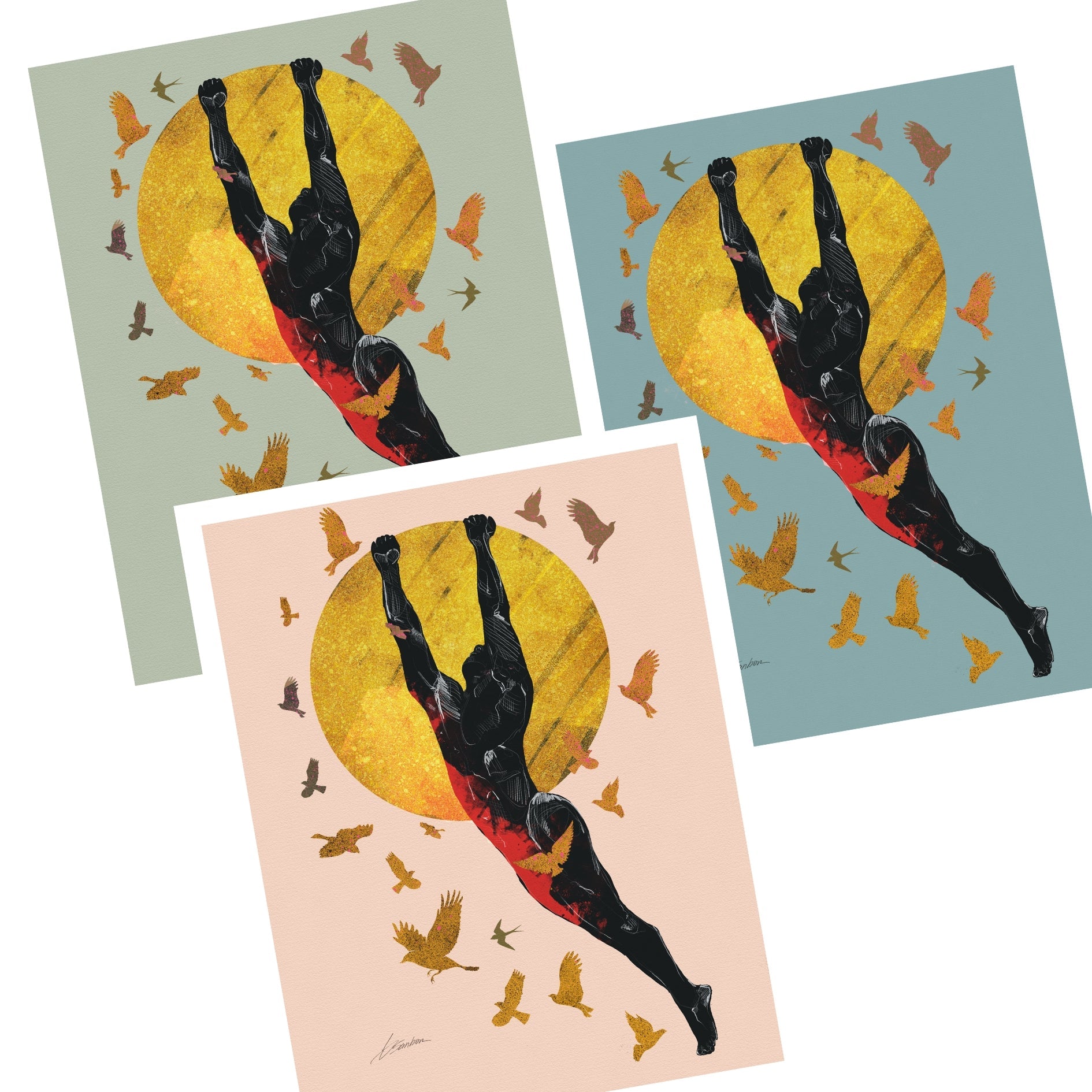 Golden Flight – Art Print Artist Brenden Sanborn