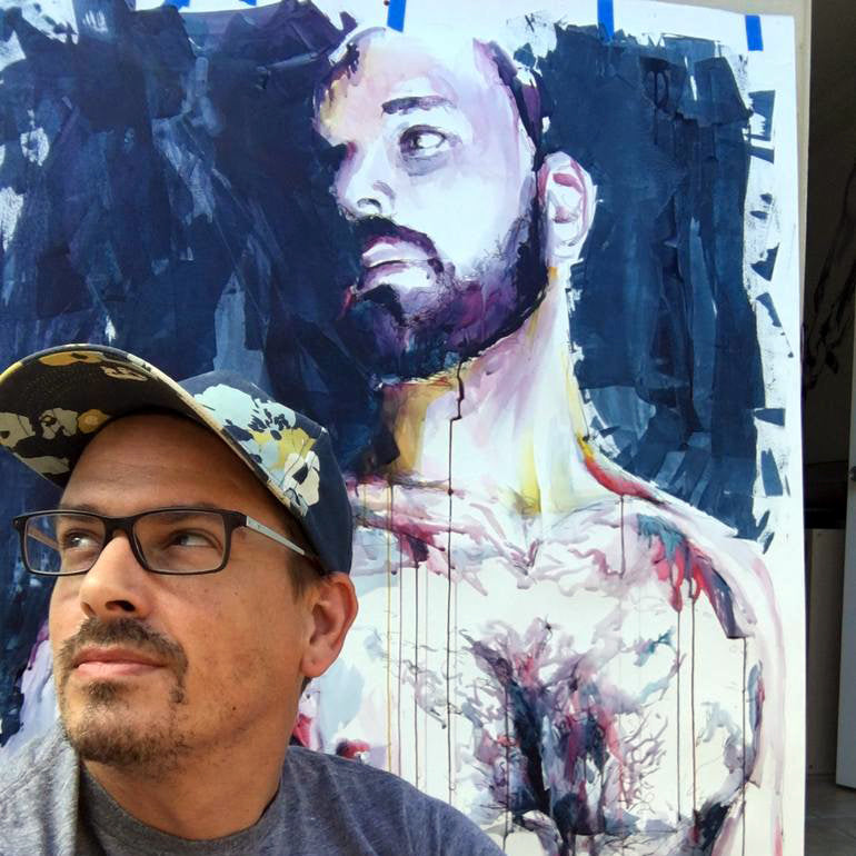 Everything He Carried – 48x60" Original Watercolor Artist Brenden Sanborn