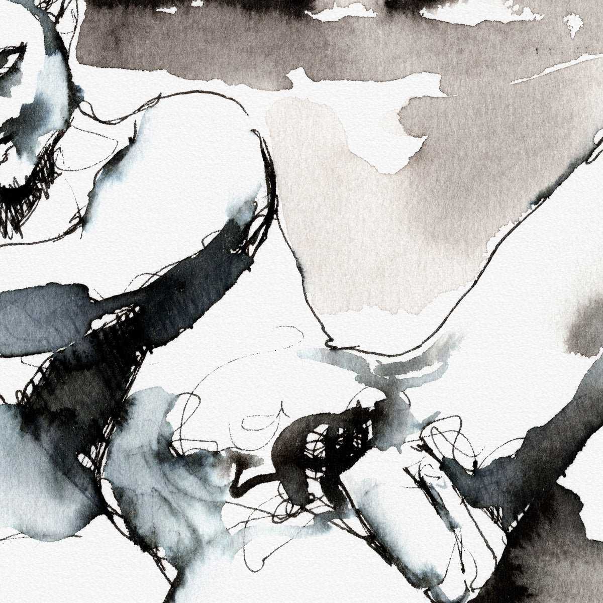 Resting Figure in Fluid Lines – Art Print Artist Brenden Sanborn