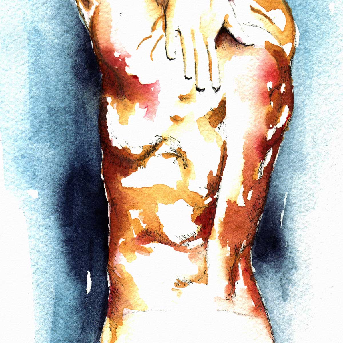 Sunlit Stretch and Booty in Black – Art Print Artist Brenden Sanborn