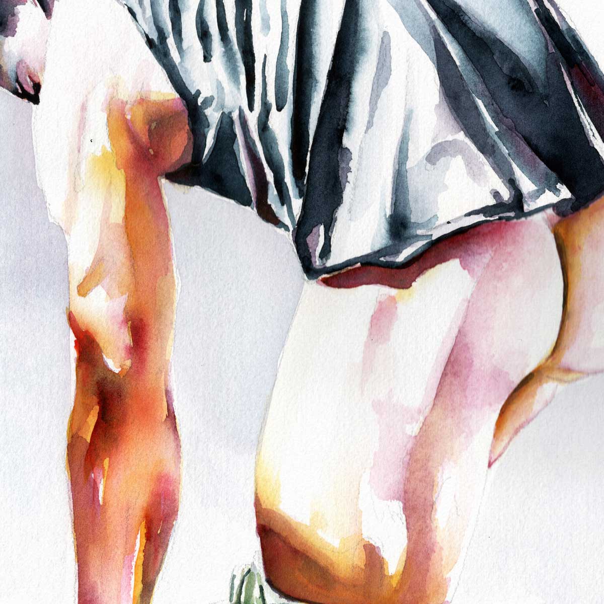 Half Dressed Bend and the Boldest Booty Peek – Art Print Artist Brenden Sanborn