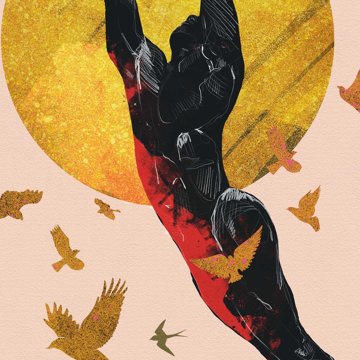 Golden Flight – Art Print Artist Brenden Sanborn