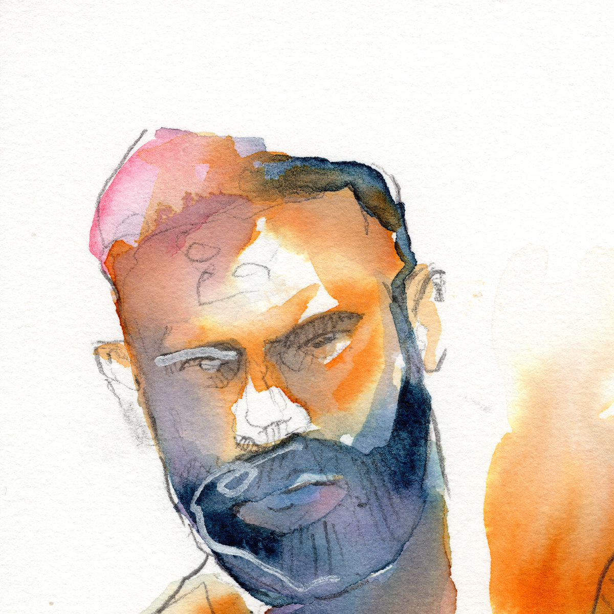 Echoes of Him – 6x9" Original Watercolor Artist Brenden Sanborn