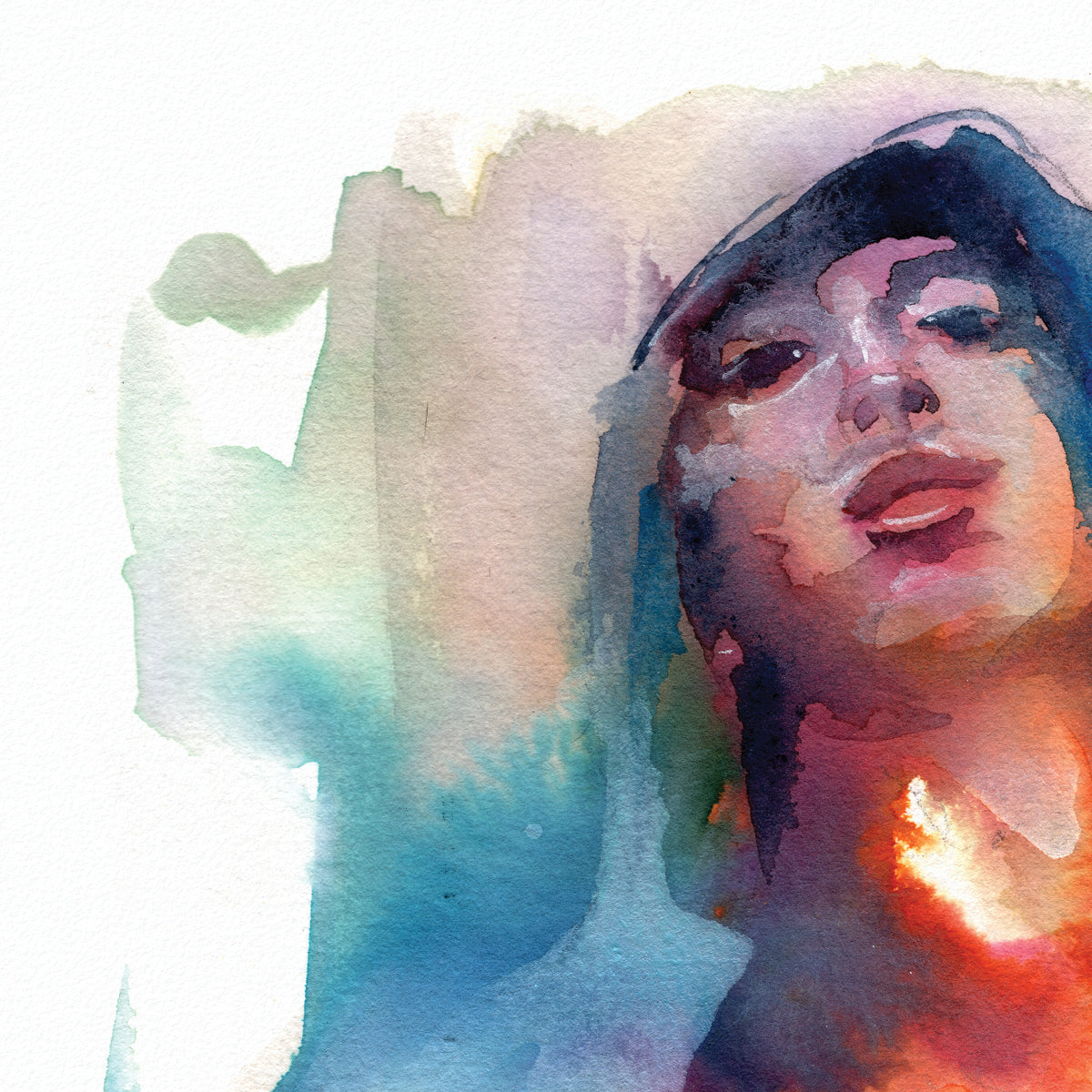 Heat Rises – 6x9" Framed Original Watercolor Artist Brenden Sanborn