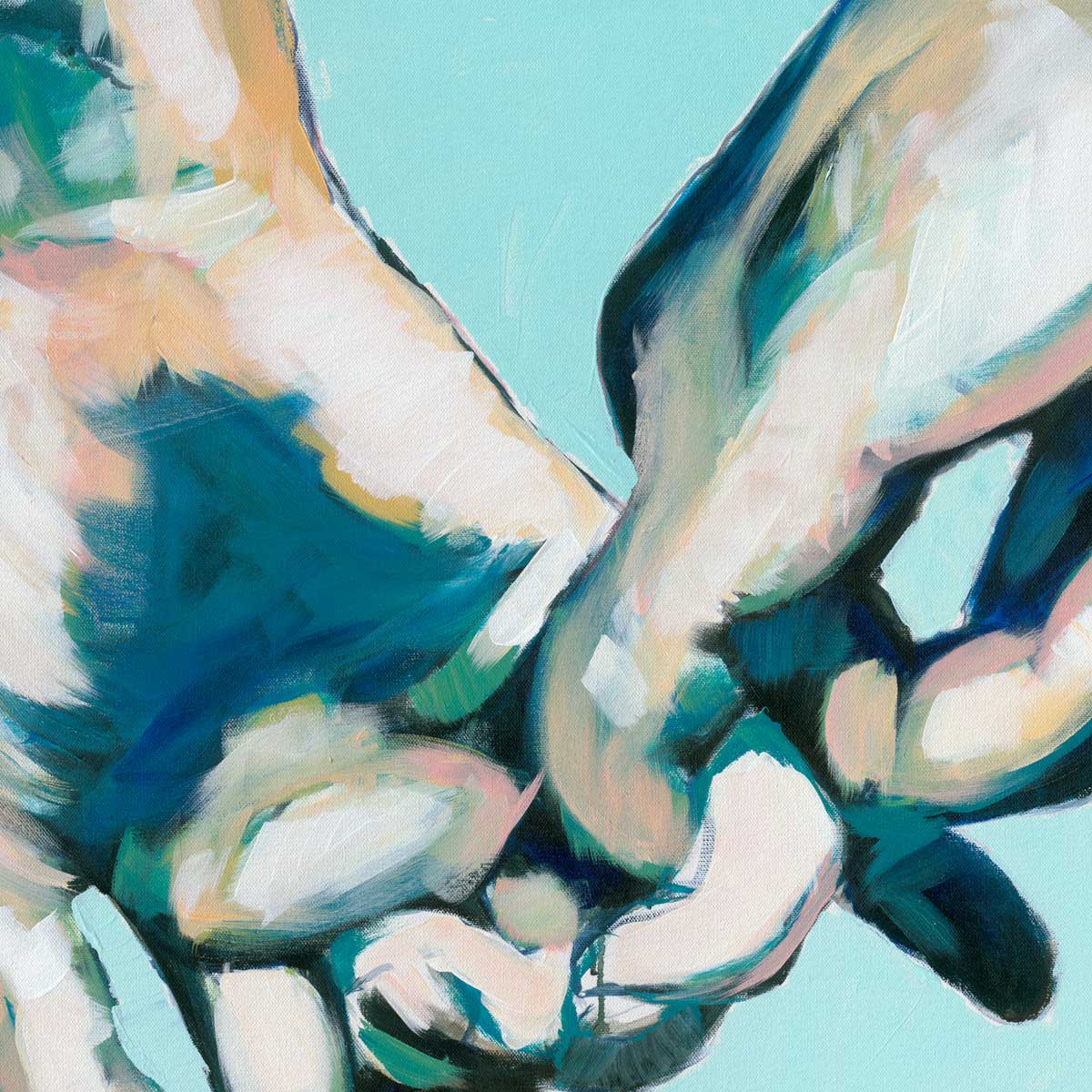 Forever Love - Men Holding Hands - Art Print Artist Brenden Sanborn