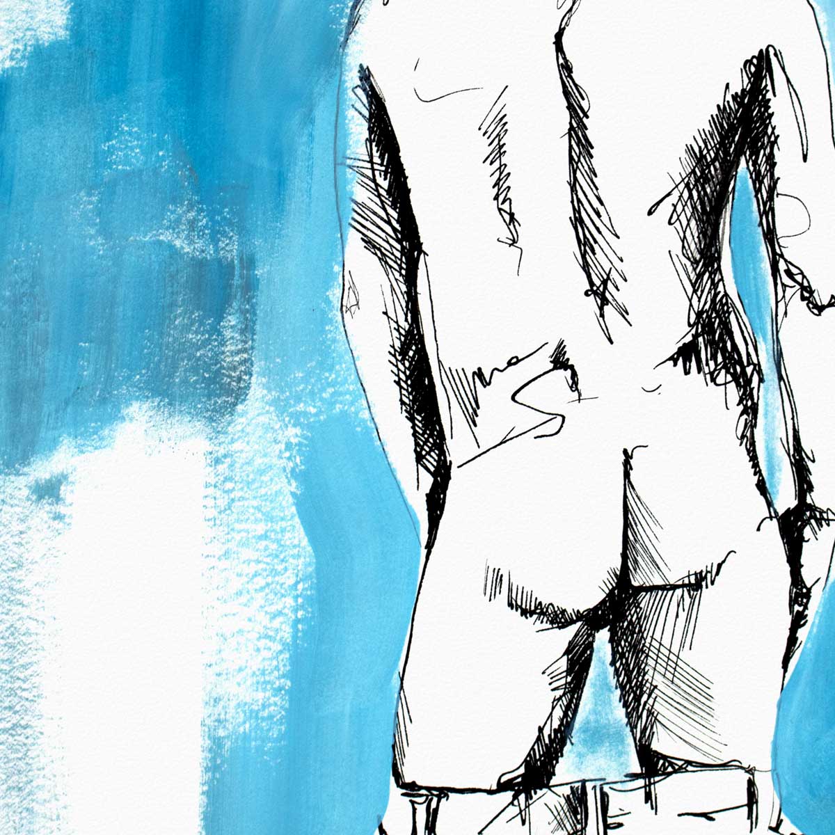 Lowered Denim and Bare Booty Skin – Art Print Artist Brenden Sanborn