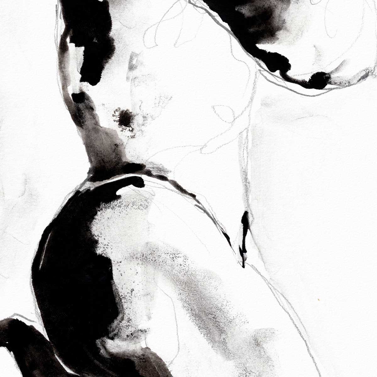 Kneel in Ink and Shadow – Art Print Artist Brenden Sanborn
