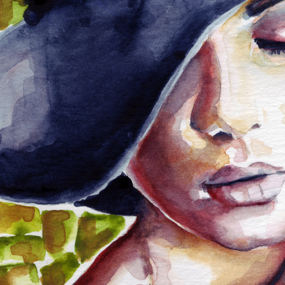 Velvet Silence – 5x7" Original Watercolor Artist Brenden Sanborn