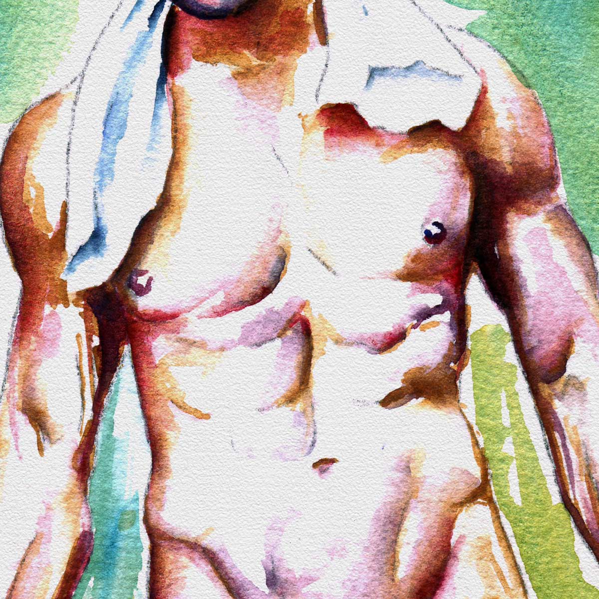 Heat After the Swim – Art Print Artist Brenden Sanborn
