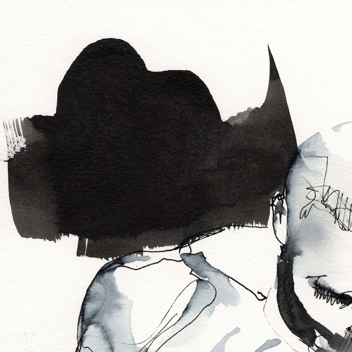 Lean into the Silence – 6x9" Original Ink Artist Brenden Sanborn