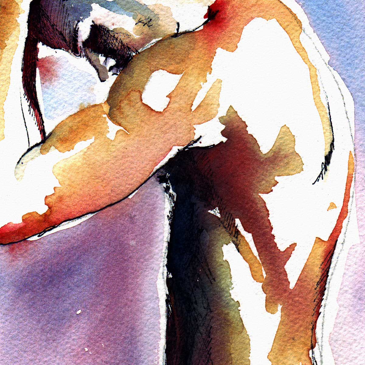 Dusky Hues on Bare Shoulders and Booty – Art Print Artist Brenden Sanborn