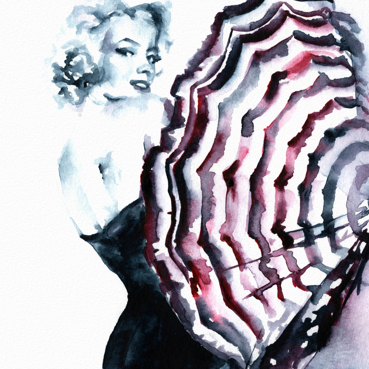 Twist of Glamour – 11x14" Original Watercolor Artist Brenden Sanborn