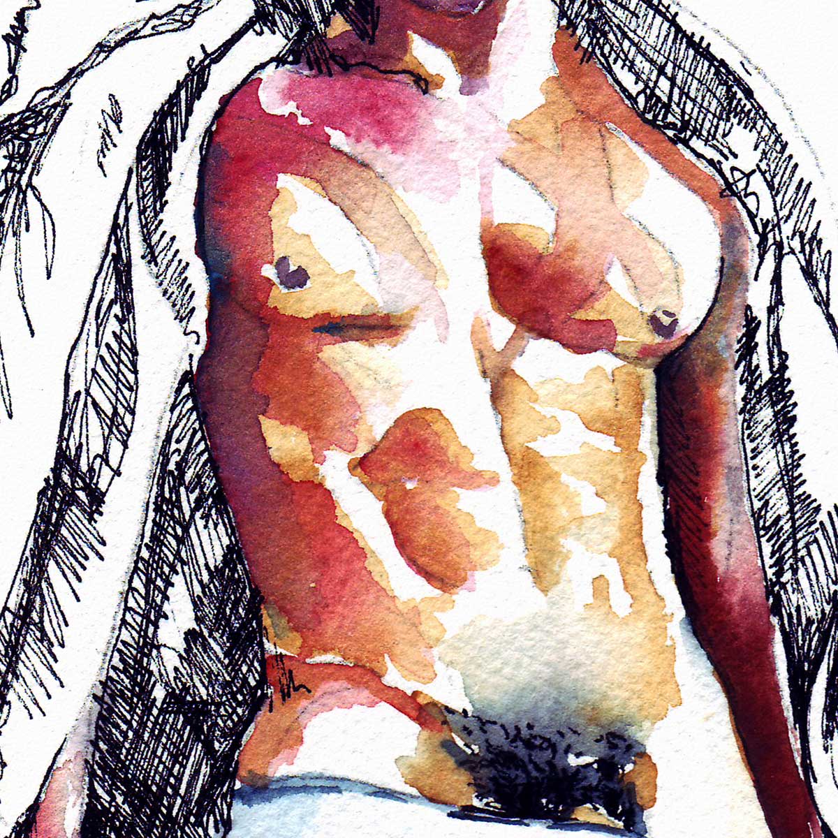 Unbuttoned and Unbothered – Art Print Artist Brenden Sanborn