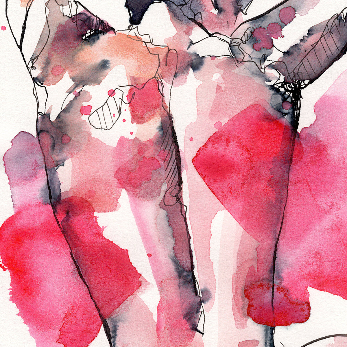 With One Motion – 6x9" Original Watercolor Artist Brenden Sanborn