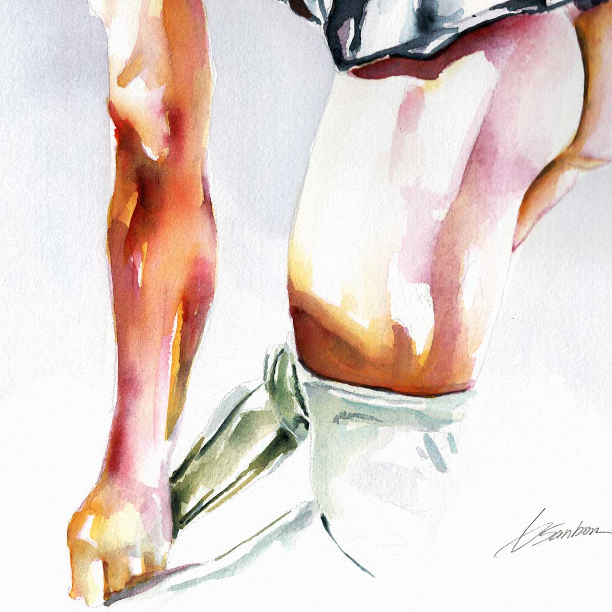 Half Dressed Bend and the Boldest Booty Peek – Art Print Artist Brenden Sanborn