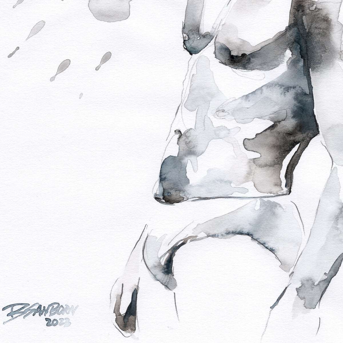 Deep Within the Shadows - 9x12" Original Watercolor Painting Artist Brenden Sanborn
