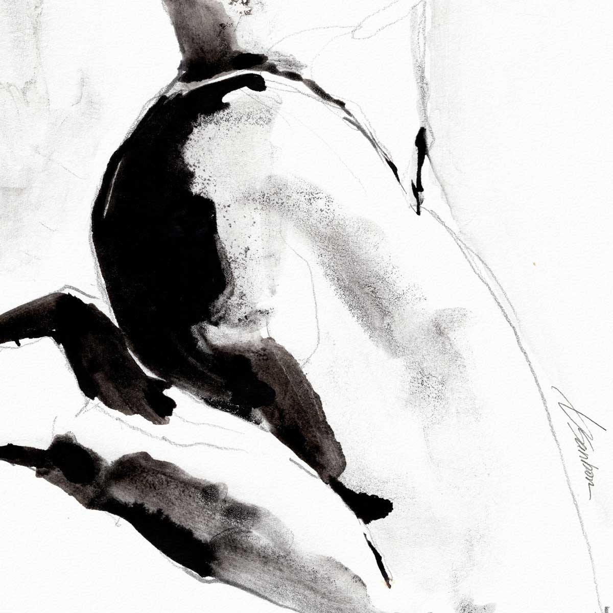 Kneel in Ink and Shadow – Art Print Artist Brenden Sanborn