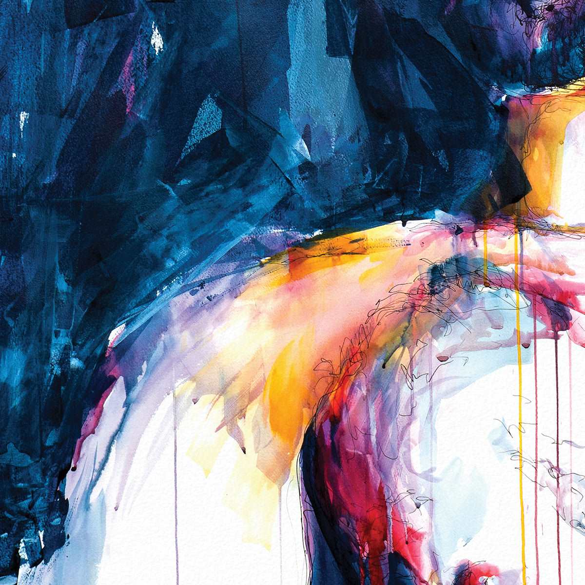 Everything He Carried – 48x60" Original Watercolor Artist Brenden Sanborn