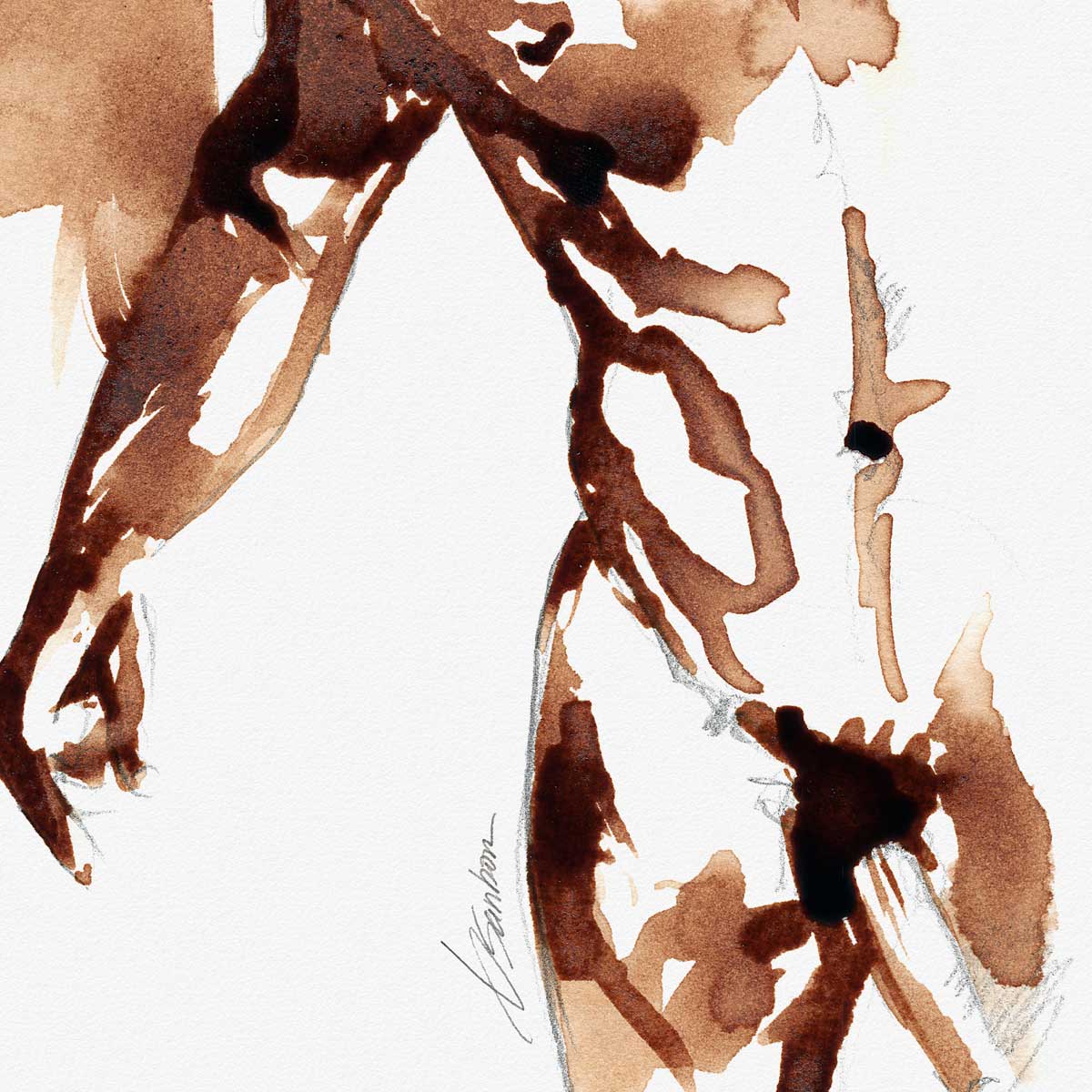 Coffee Nude in Motion - Art Print Artist Brenden Sanborn